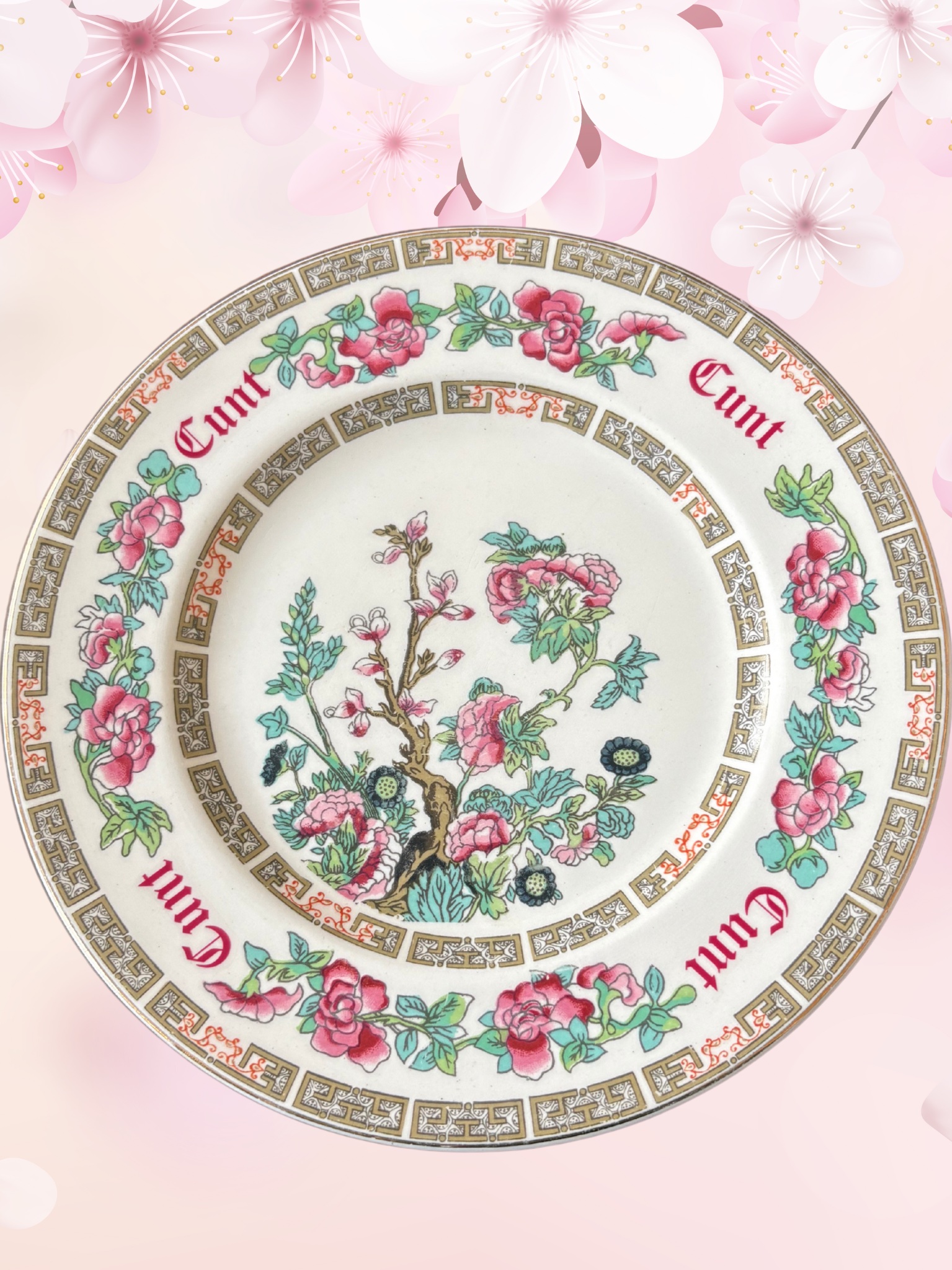 Cunt - Vintage China Plate