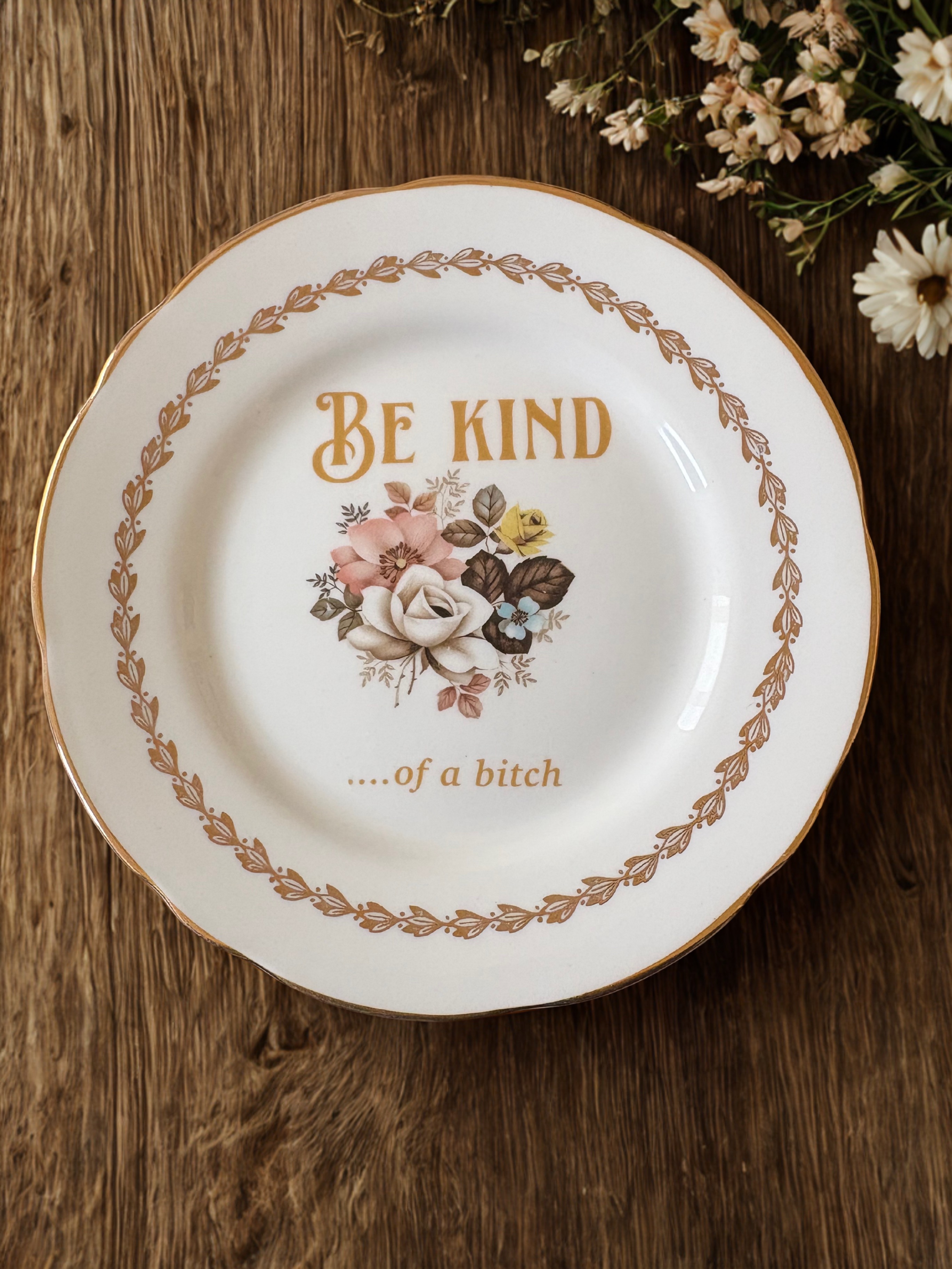 Be kind - Vintage China Plate