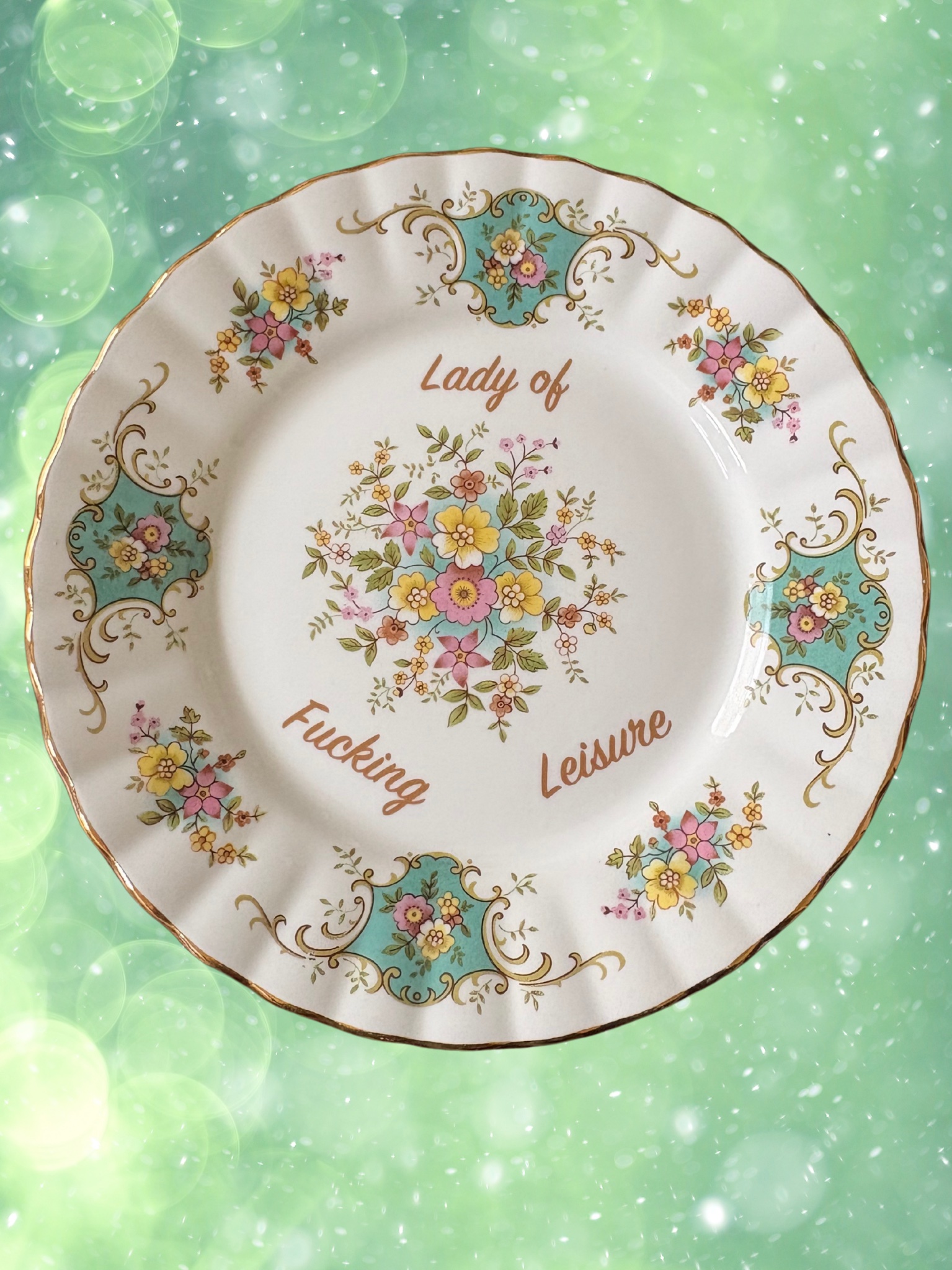 Lady of Fucking Leisure - Vintage China Plate