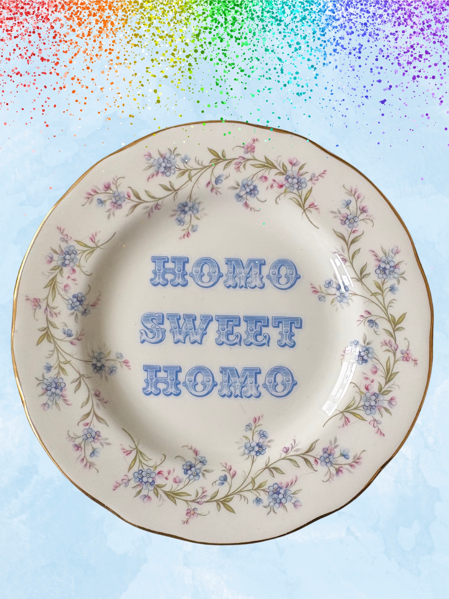Homo Sweet Homo - Vintage China Plate