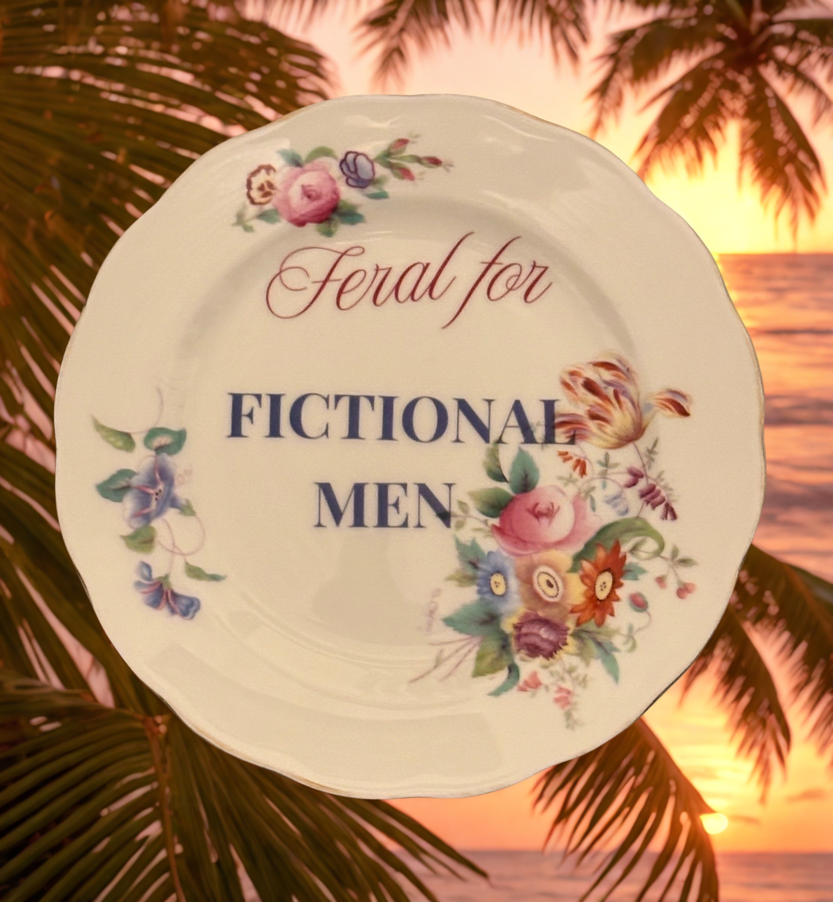 Feral for Fictional Men - Vintage China Plate