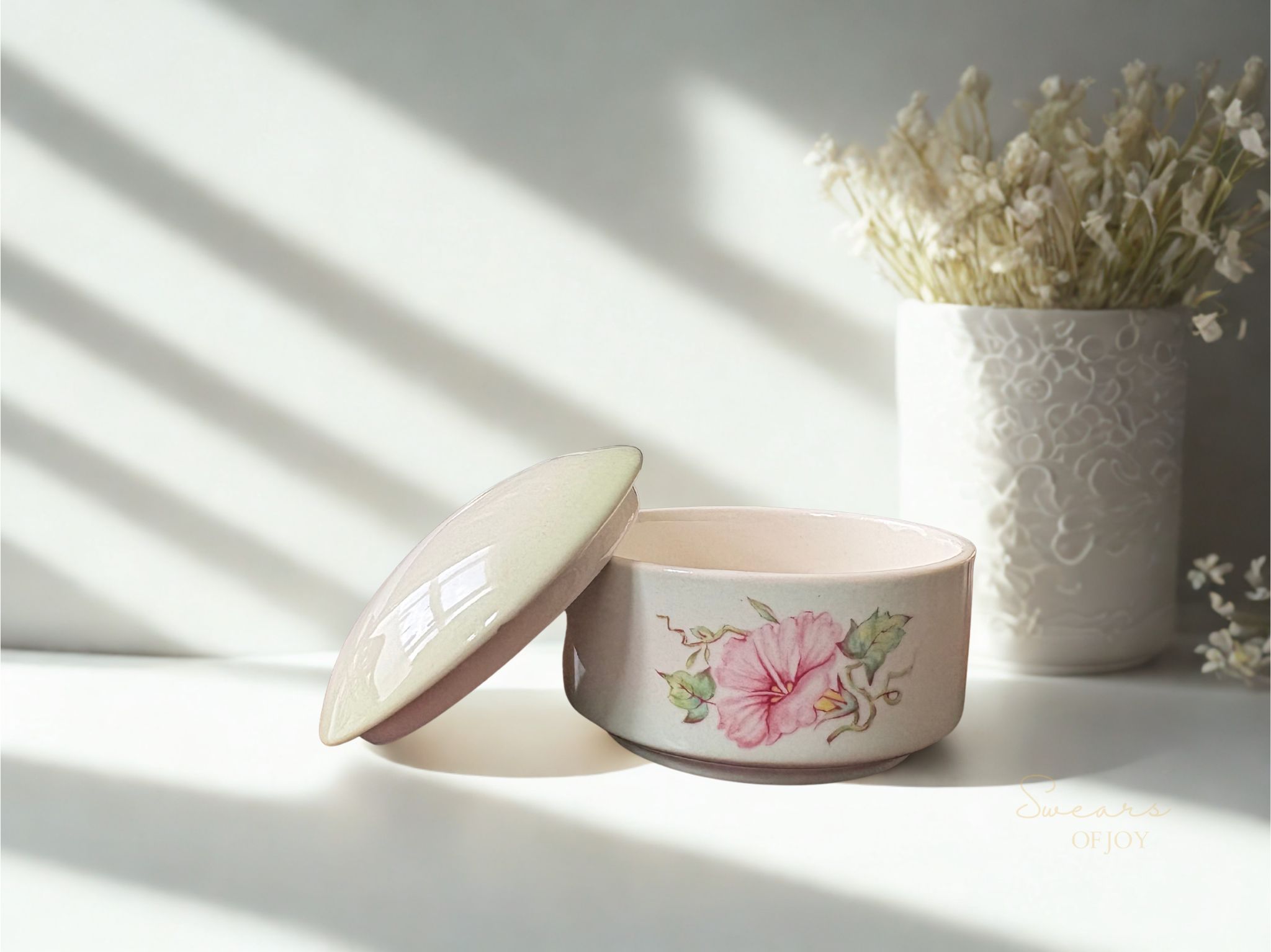 Vintage Blush Trinket Pot – Cunt (Inside)
