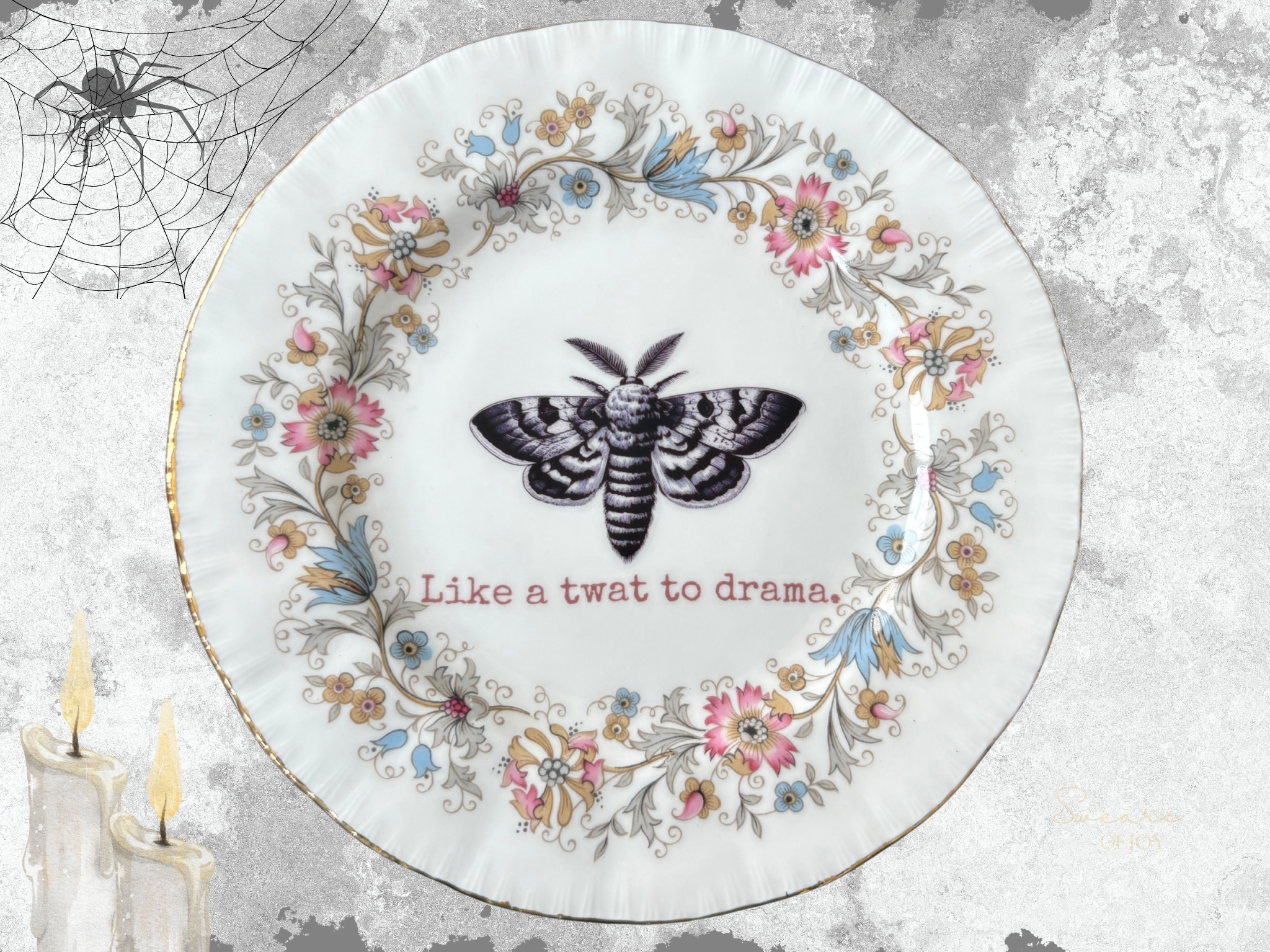 Vintage China Plate – Like a Twat to drama