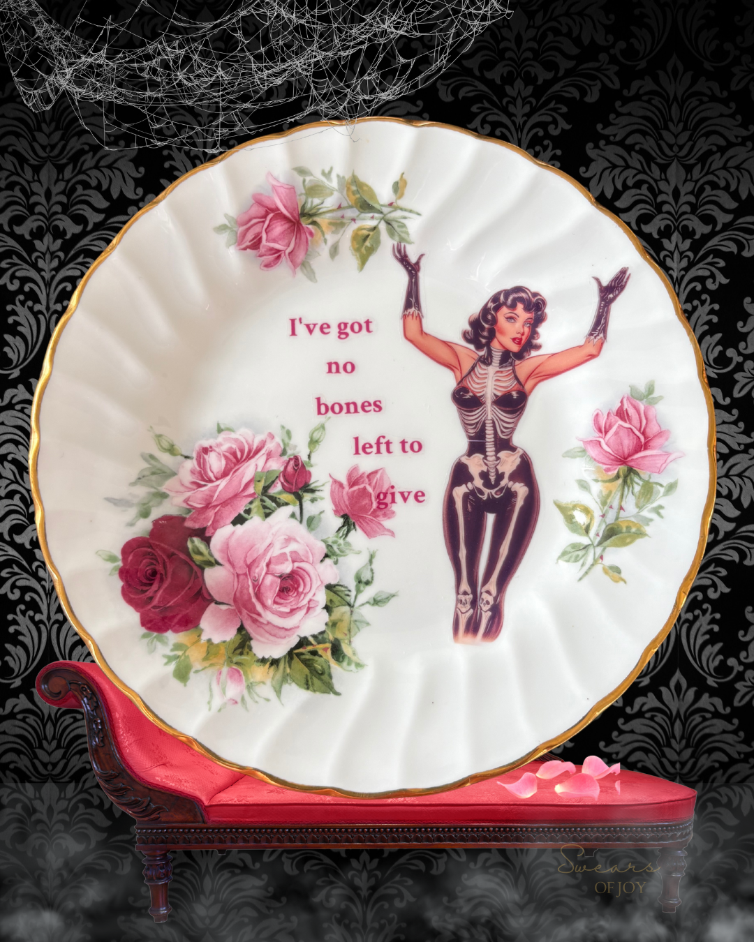 Vintage China Plate – I've got no bones left to give