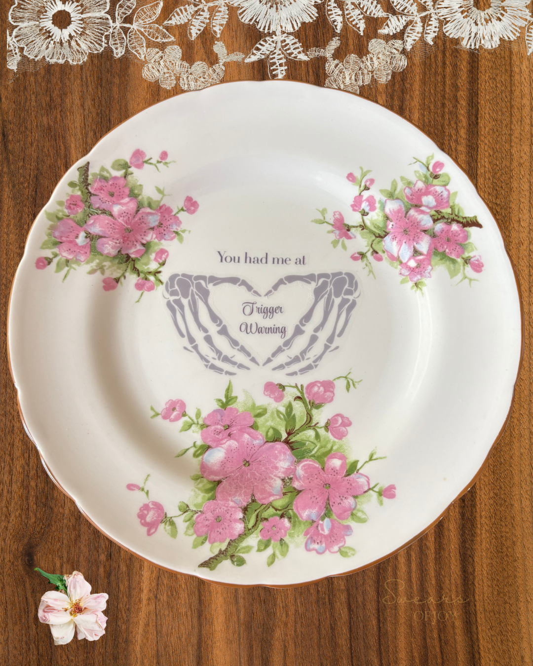 You had me at trigger warning - Vintage Plate