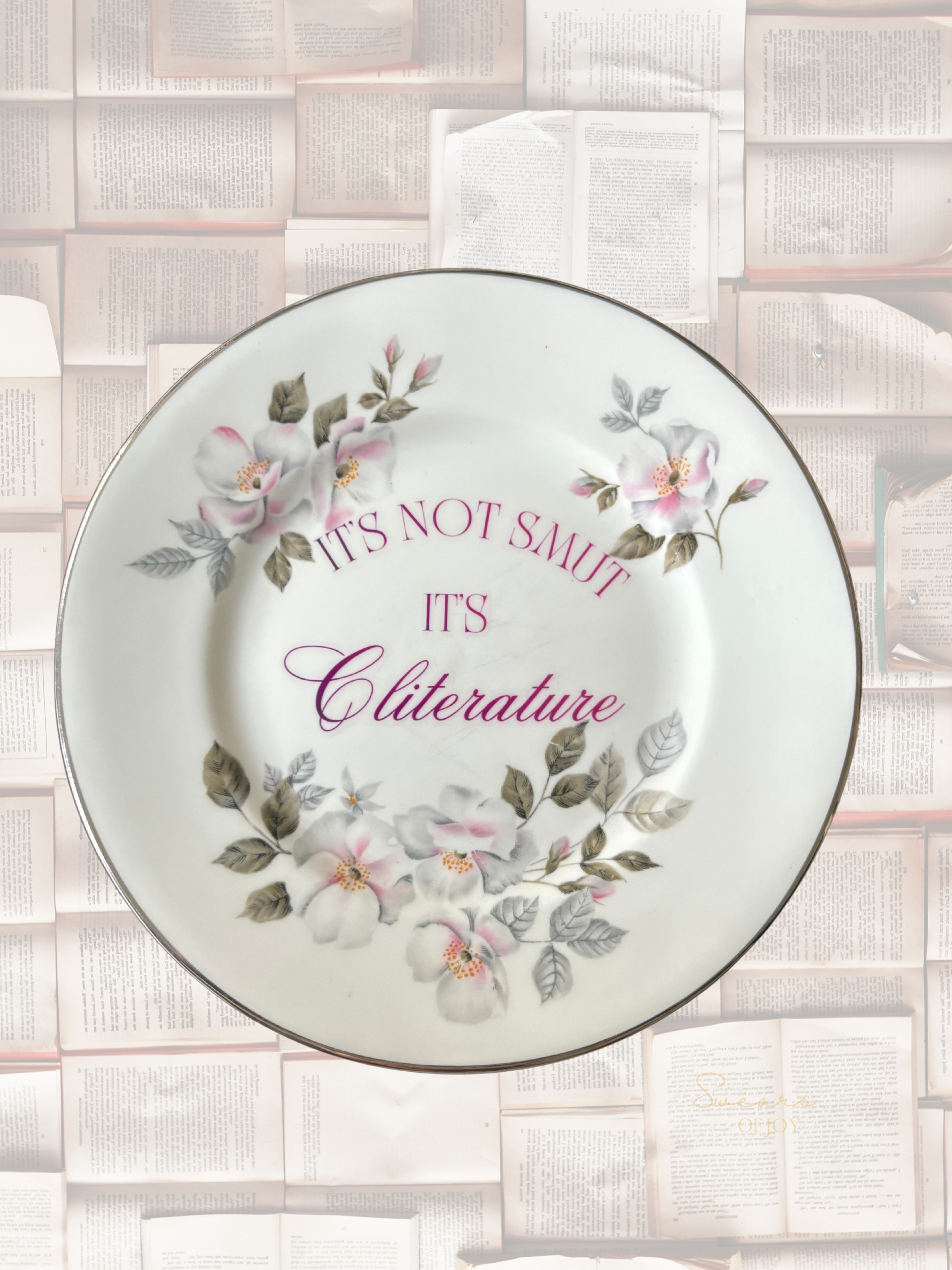 It's Not Smut - Vintage China Plate