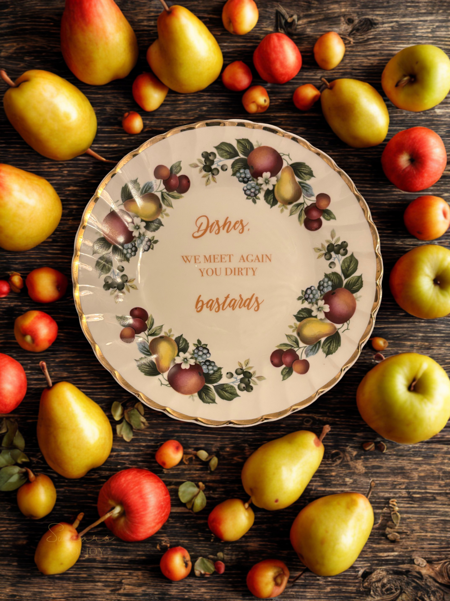 Dishes, we meet again you dirty bastards -  Vintage Plate