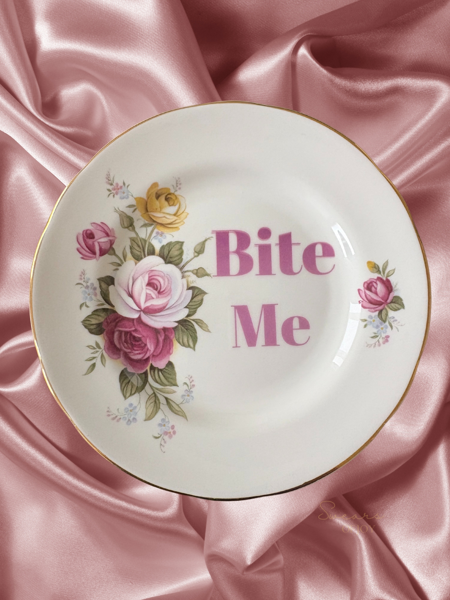 Bite Me - Vintage China Plate