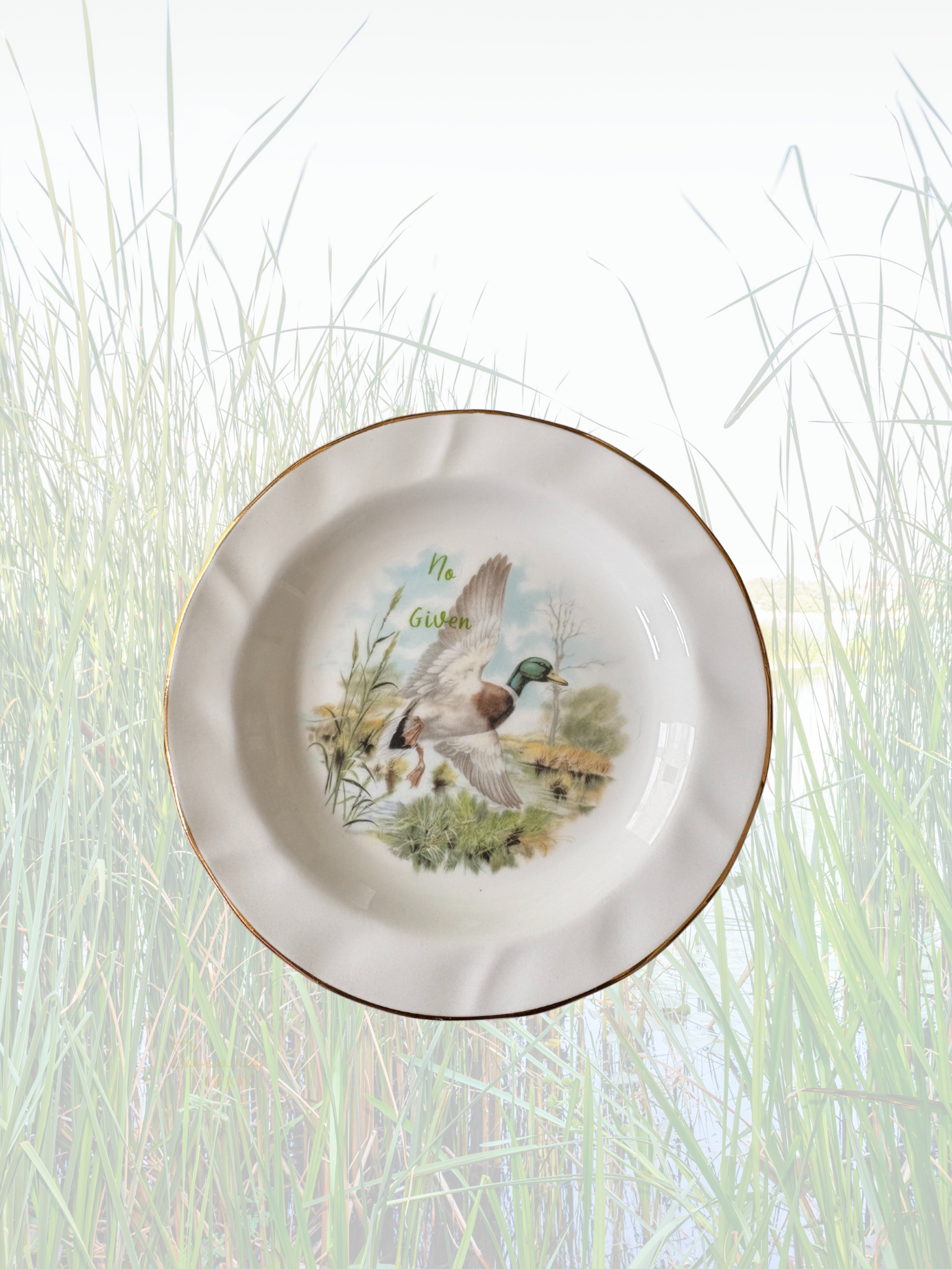 No Ducks Given - Vintage Trinket Plate