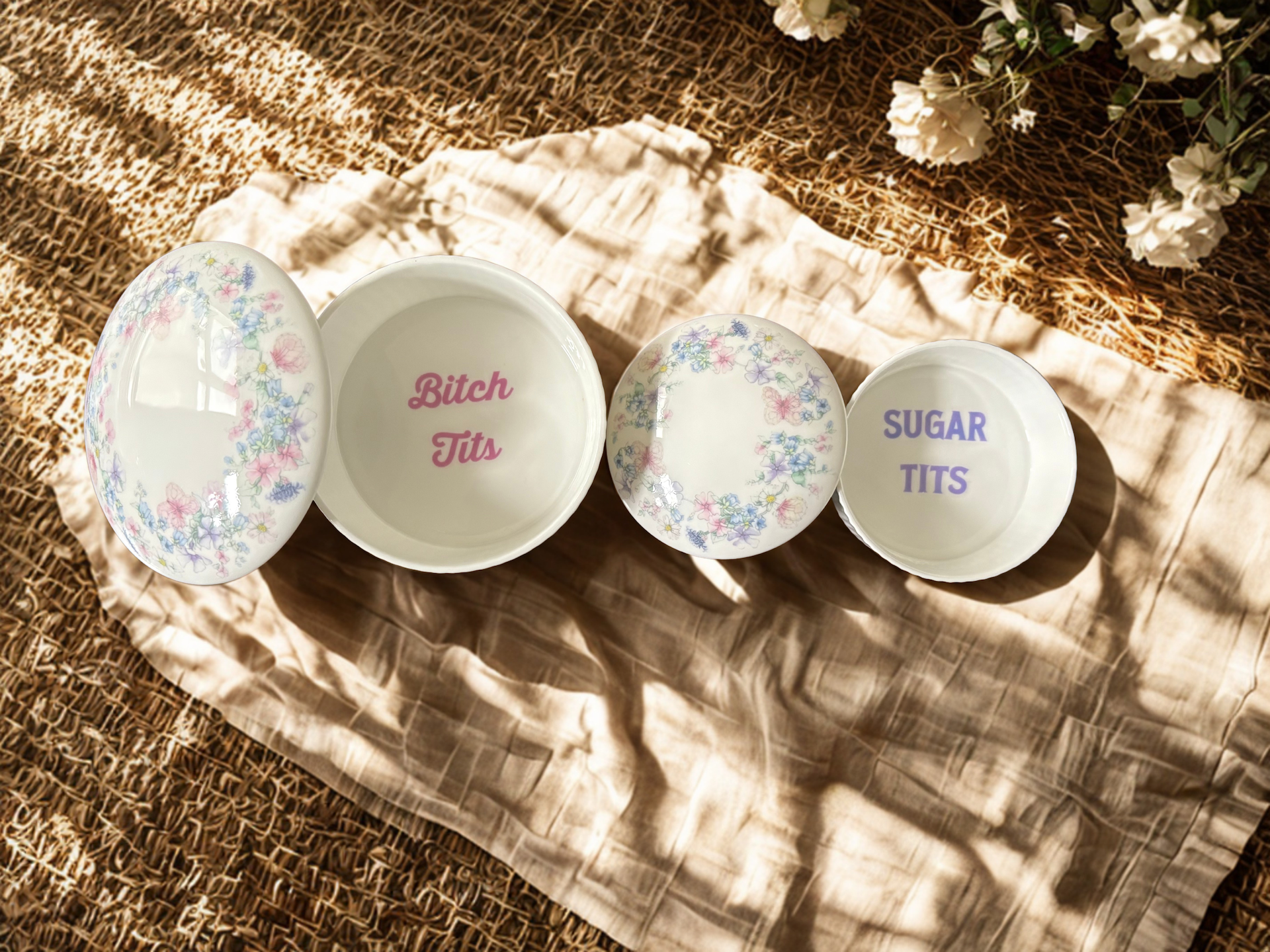 Bitch & Sugar Tits - Vintage Trinket Pots