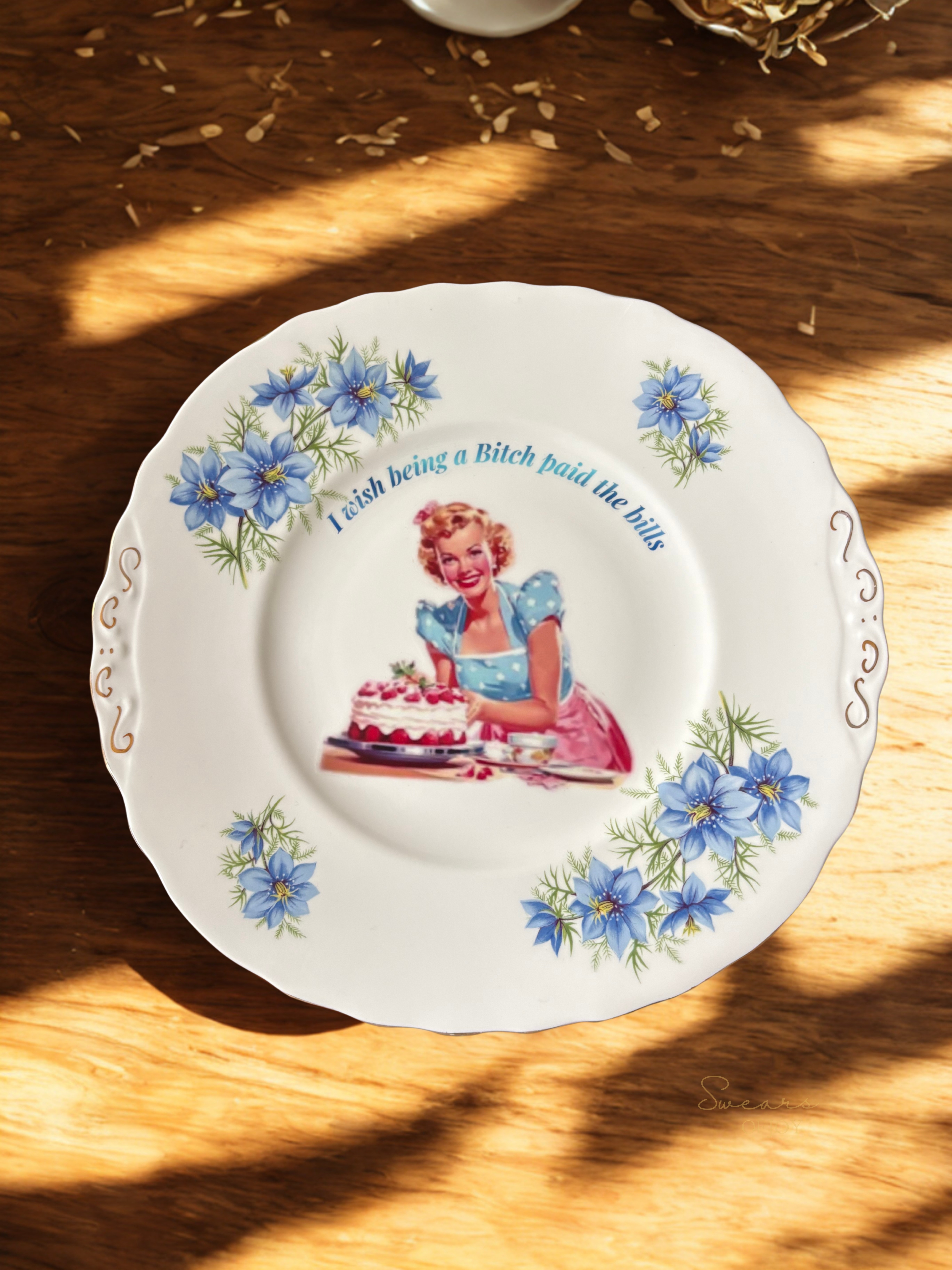 I wish being a - Vintage China Plate