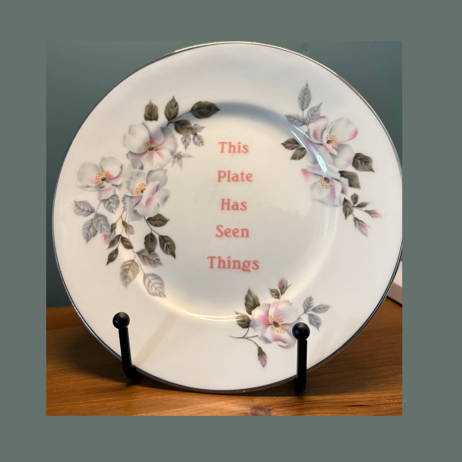 This Plate Has Seen Things – Vintage Floral China Plate