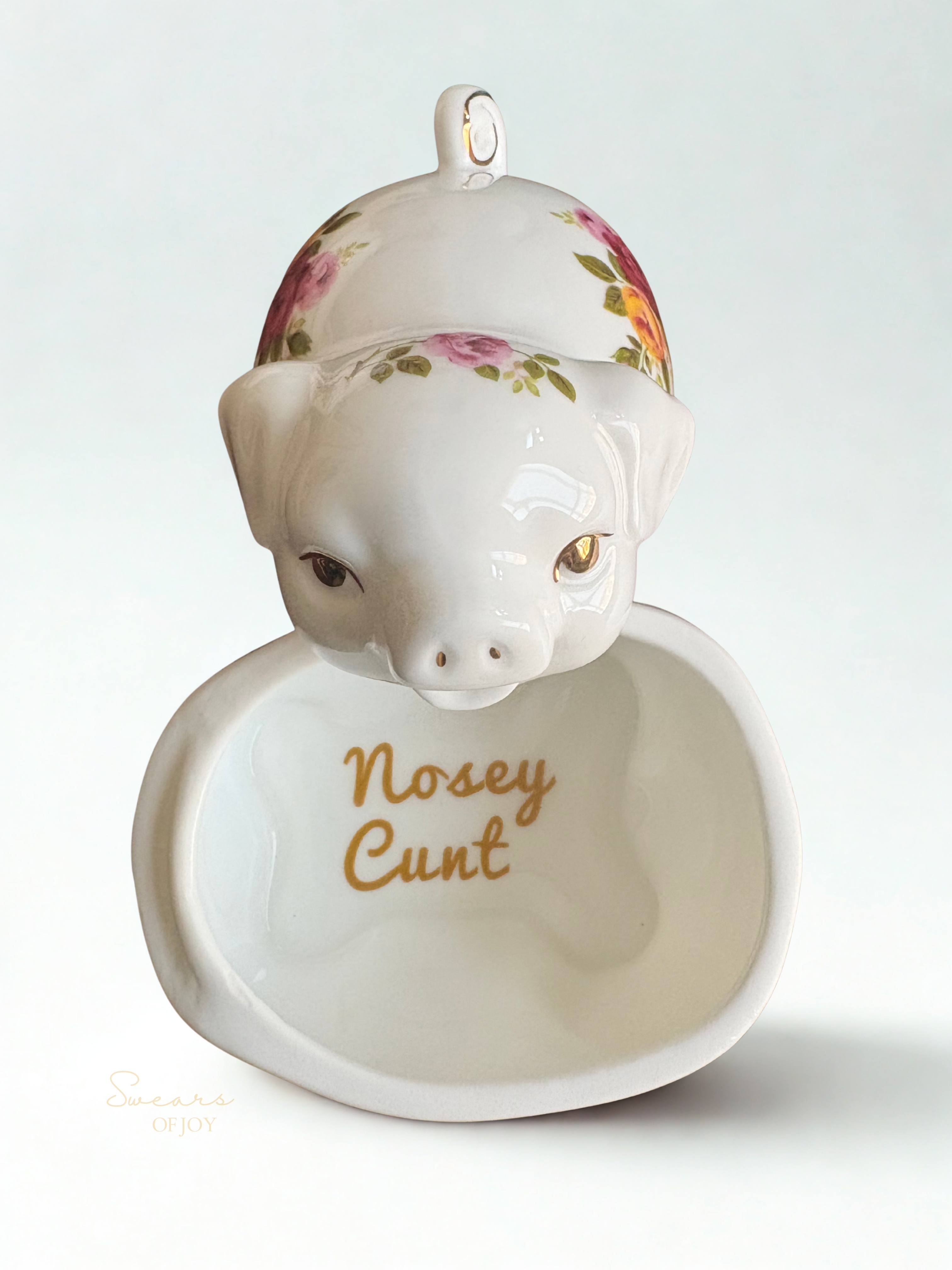 Nosey Cunt - Vintage Trinket Pot