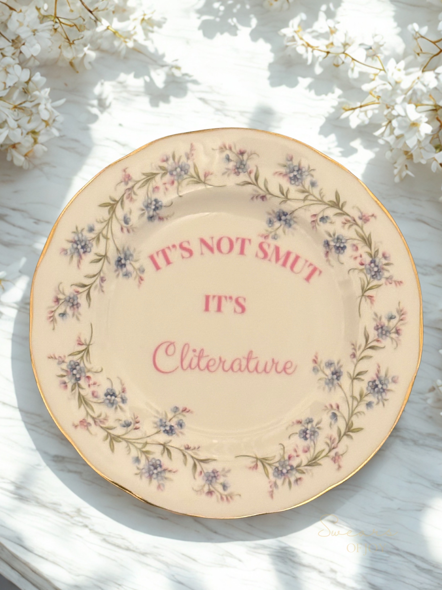 It's Not Smut - Vintage China Plate