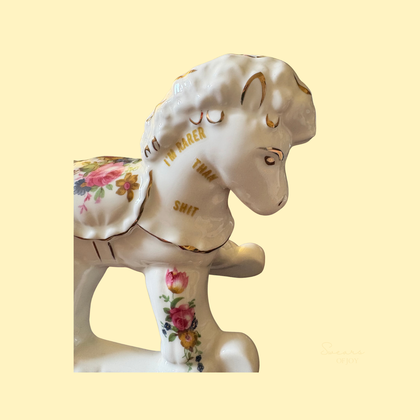 I'm Rarer Than Shit - Vintage China Rocking Horse