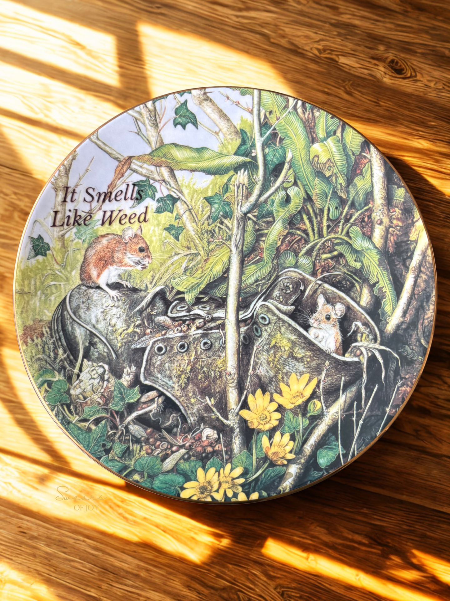 It Smells Like Weed - Vintage Picture Plate