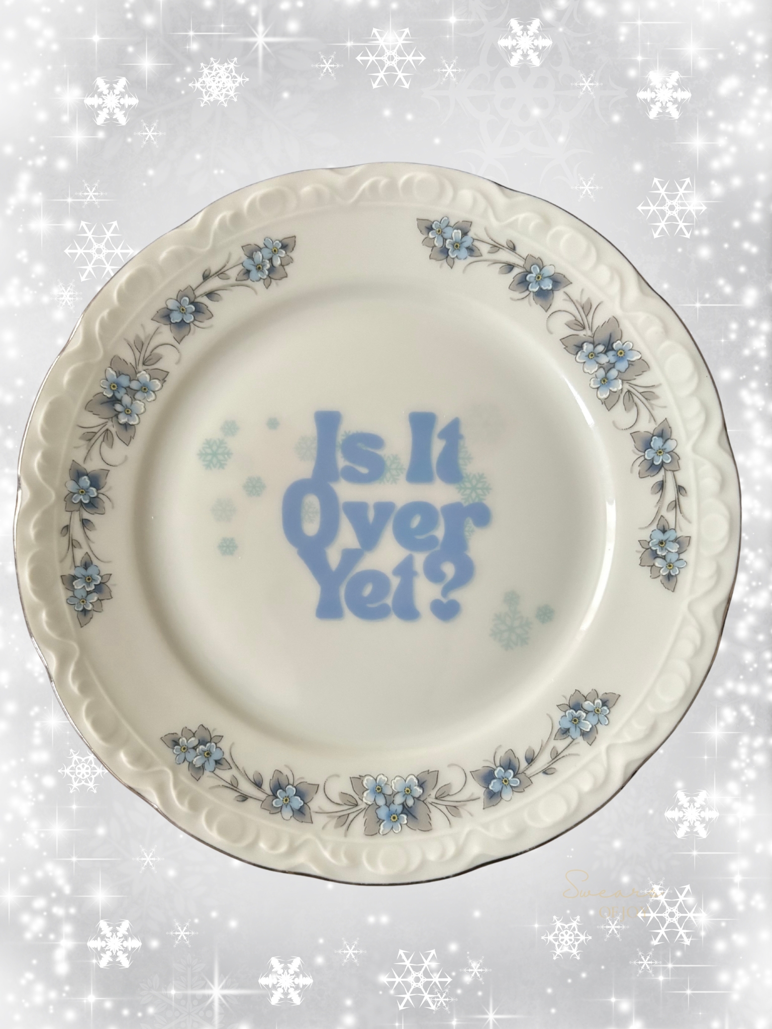 Is It Over Yet? - Vintage China Plate