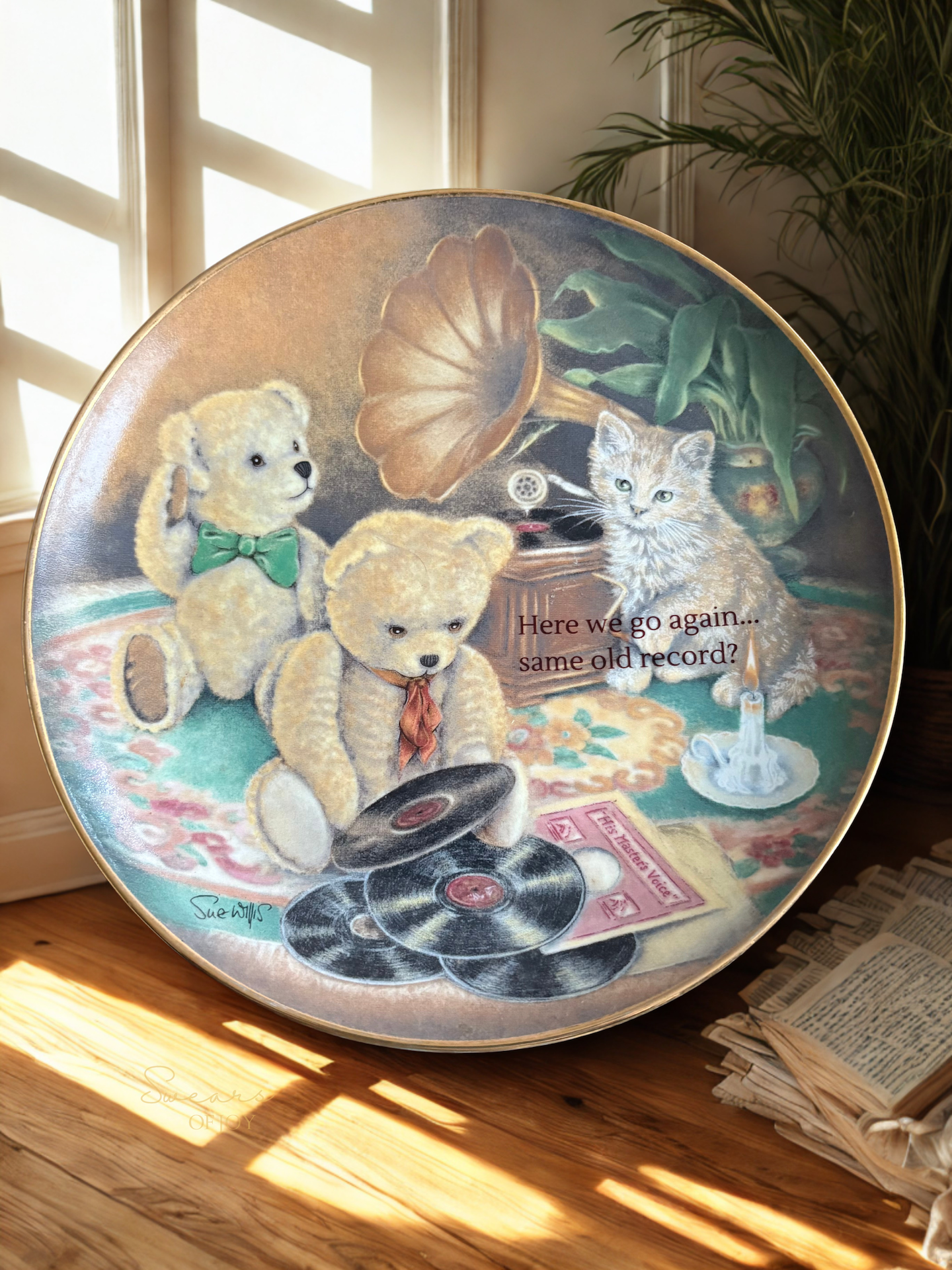 Here we go again - Vintage Picture Plate