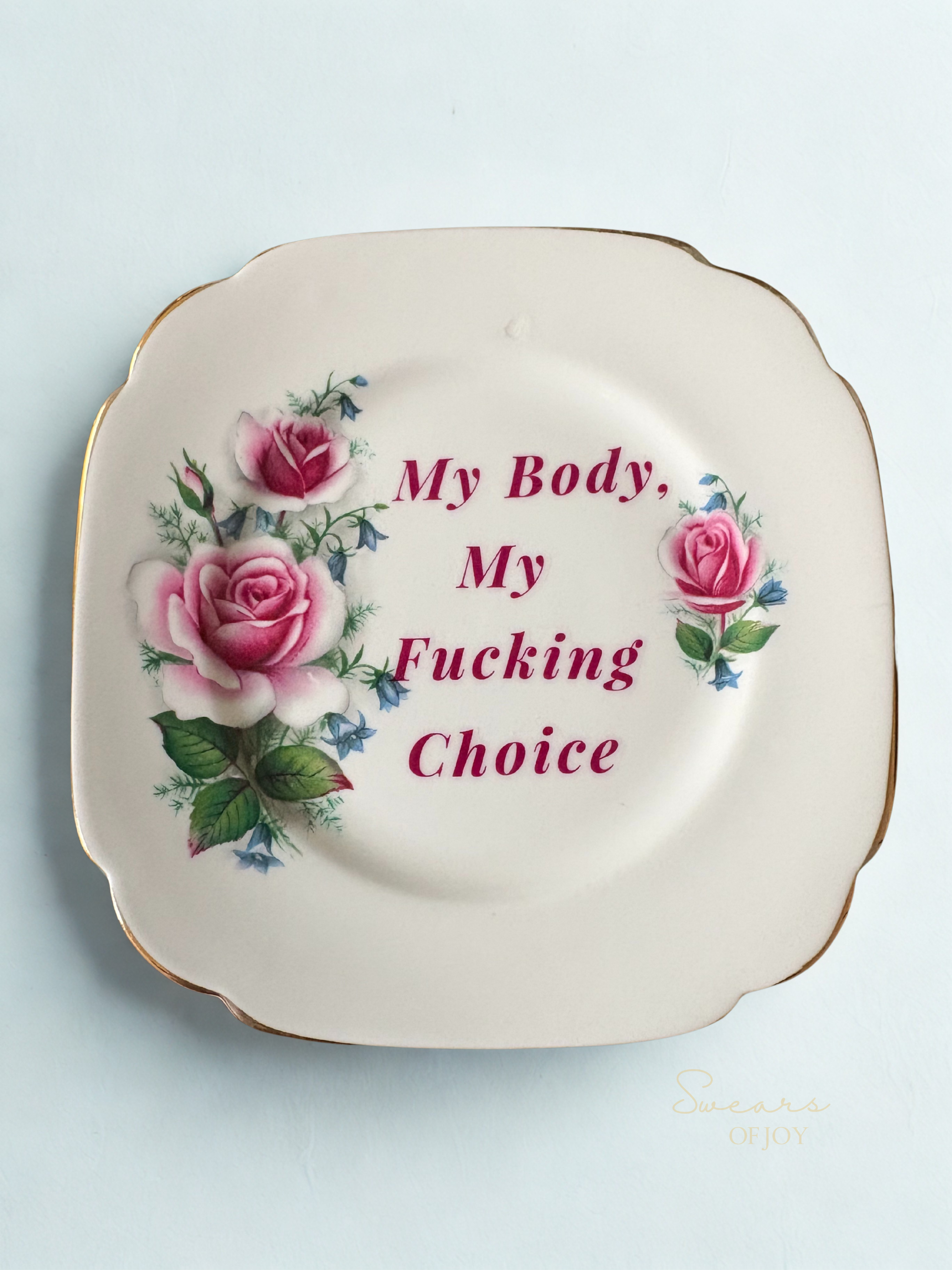My Body - Vintage China Plate