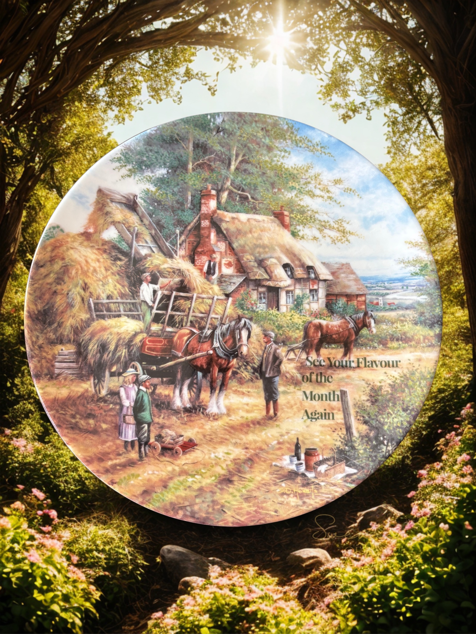 See Your Flavour of the Month Again - Vintage Picture Plate