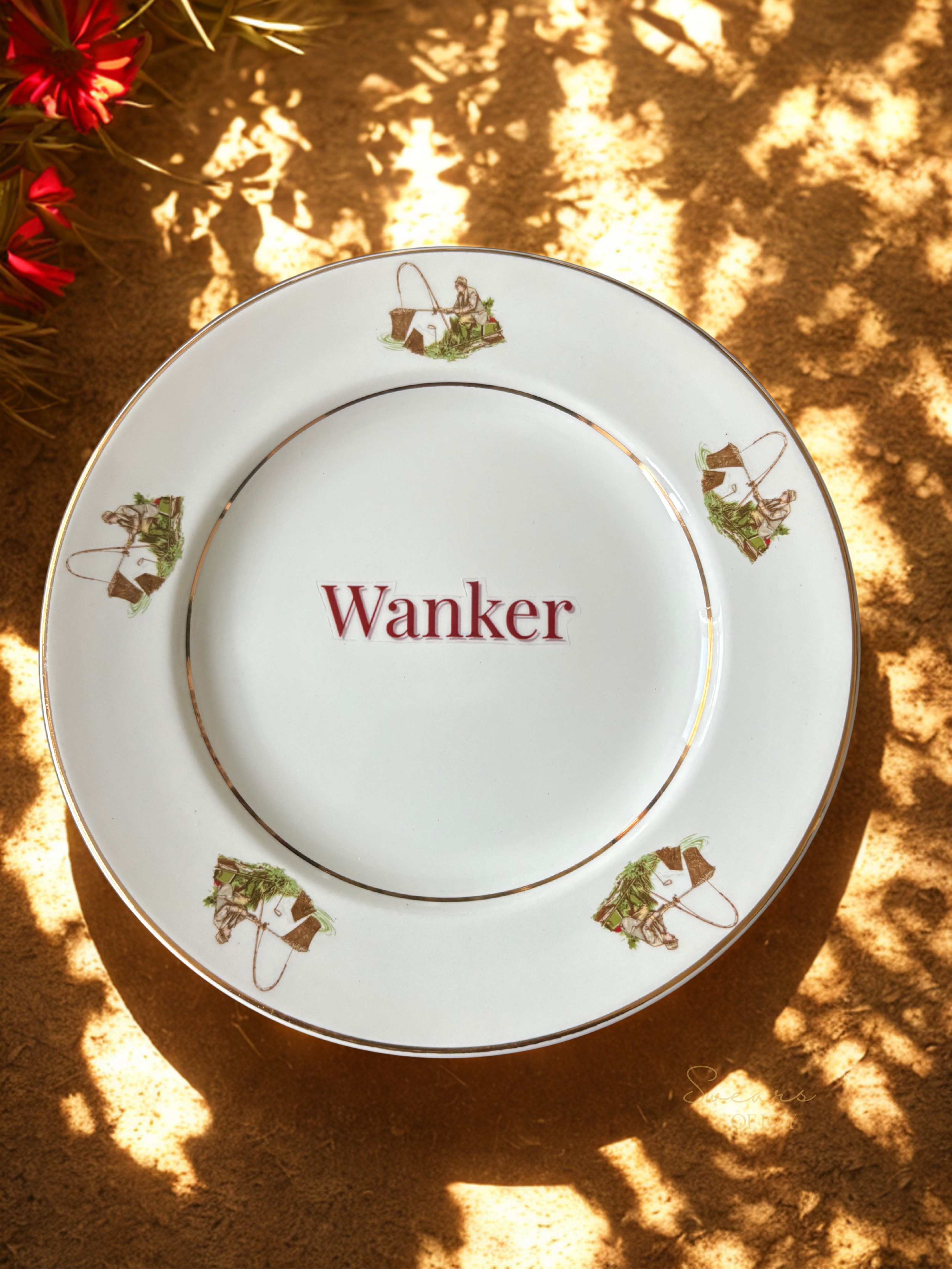 Fishing - Vintage China Plate