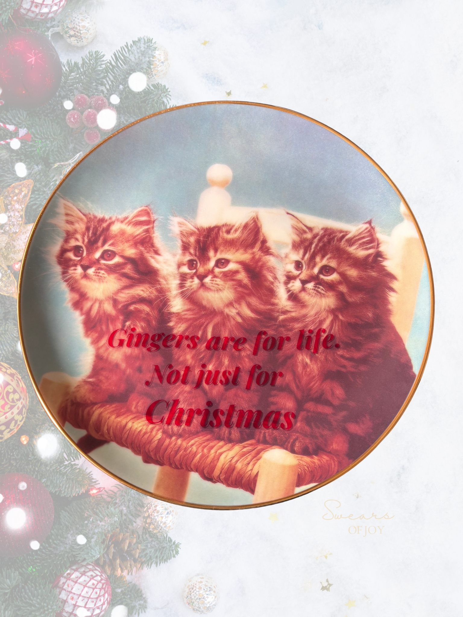 Gingers Are for Life, Not Just for Christmas – Vintage Picture Plate