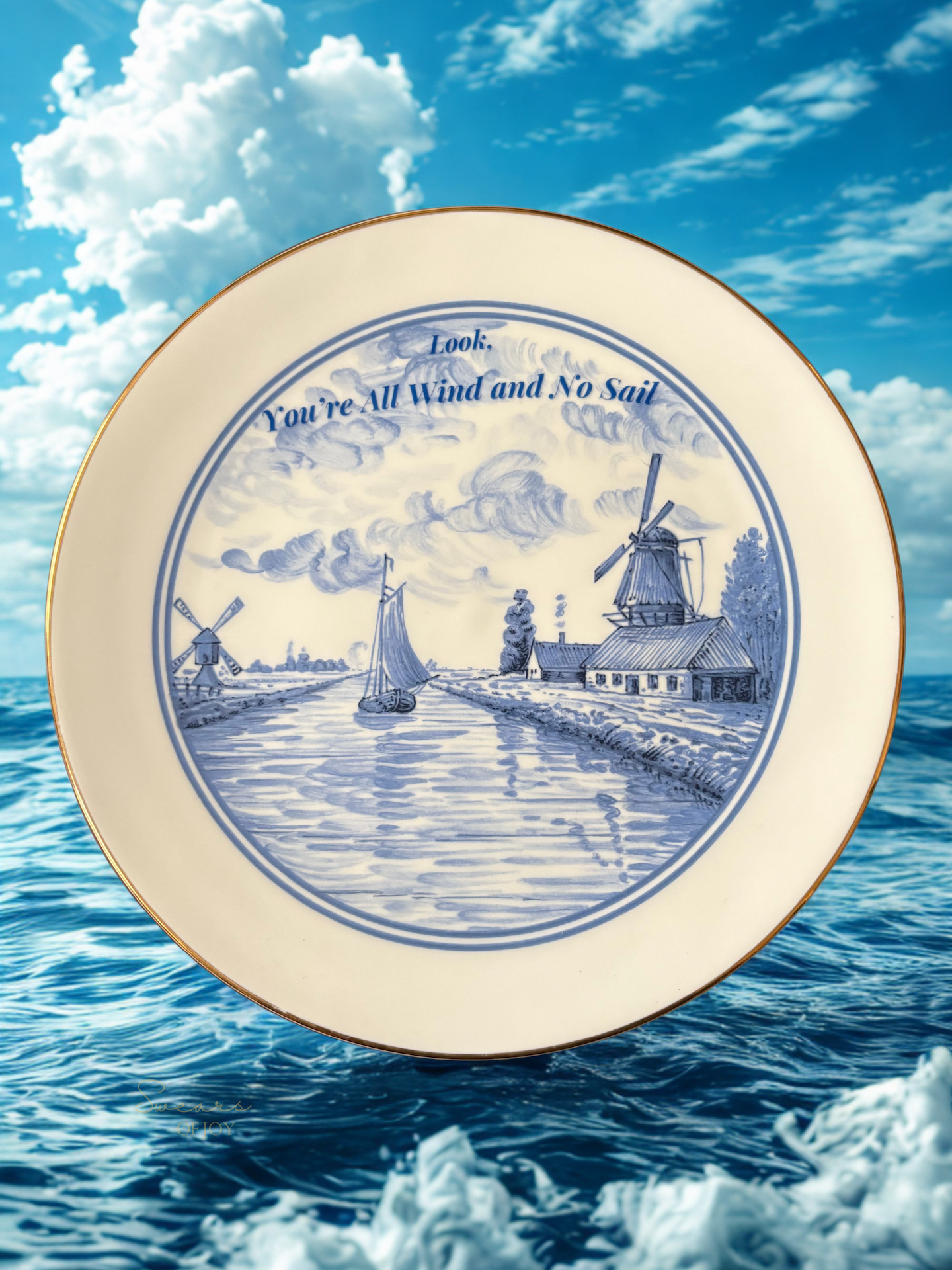 Look, You're All Wind - Vintage Picture Plate