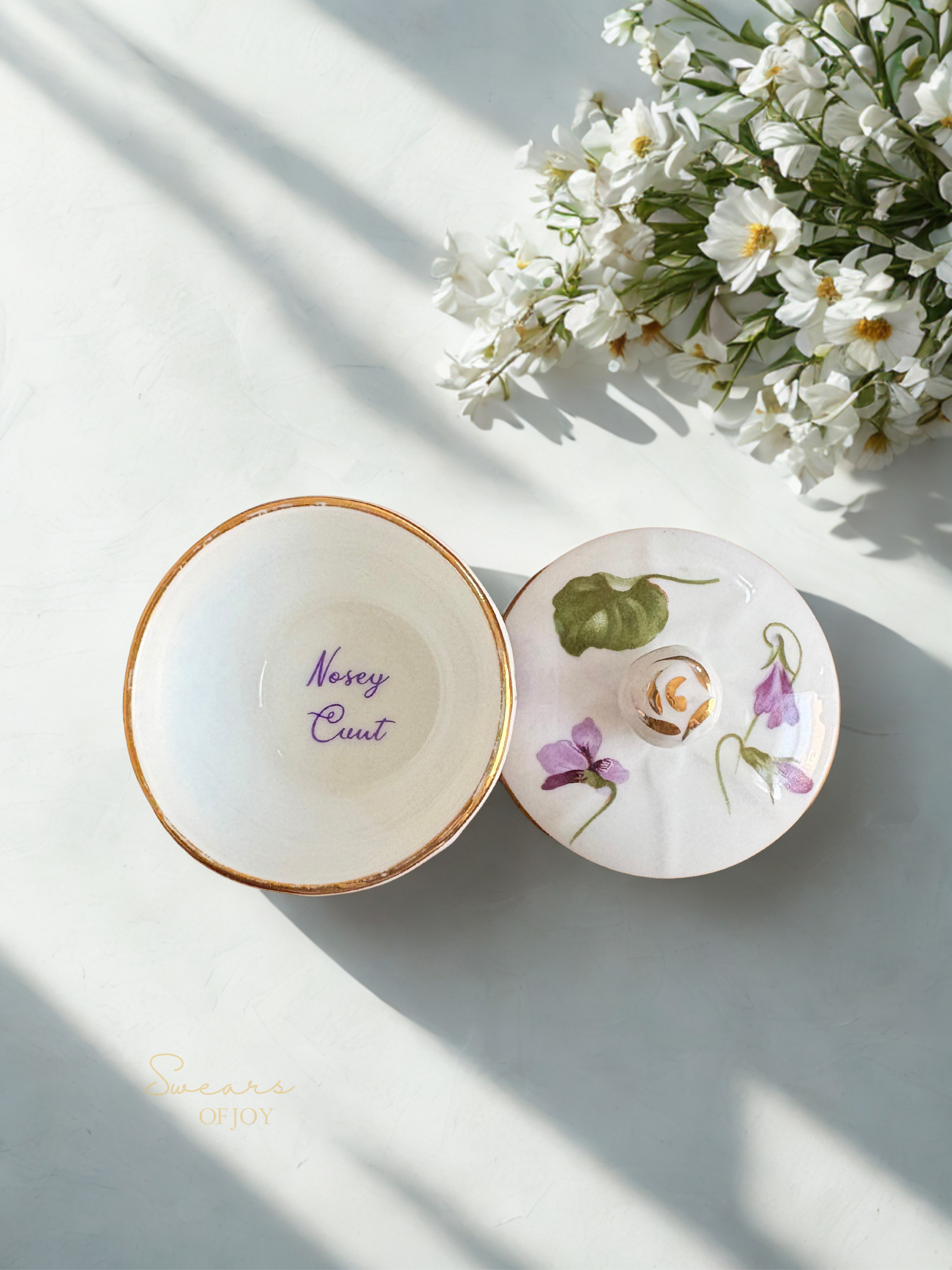 Nosey Cunt - Vintage Trinket Pot