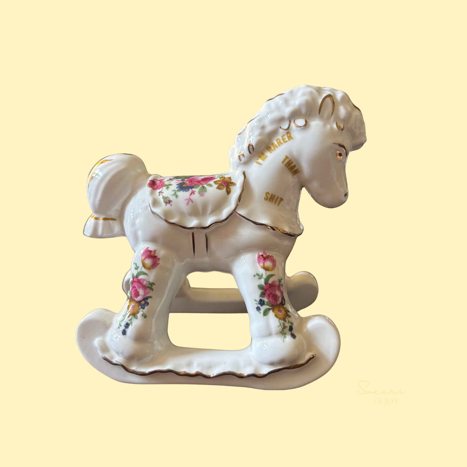 I'm Rarer Than Shit - Vintage China Rocking Horse