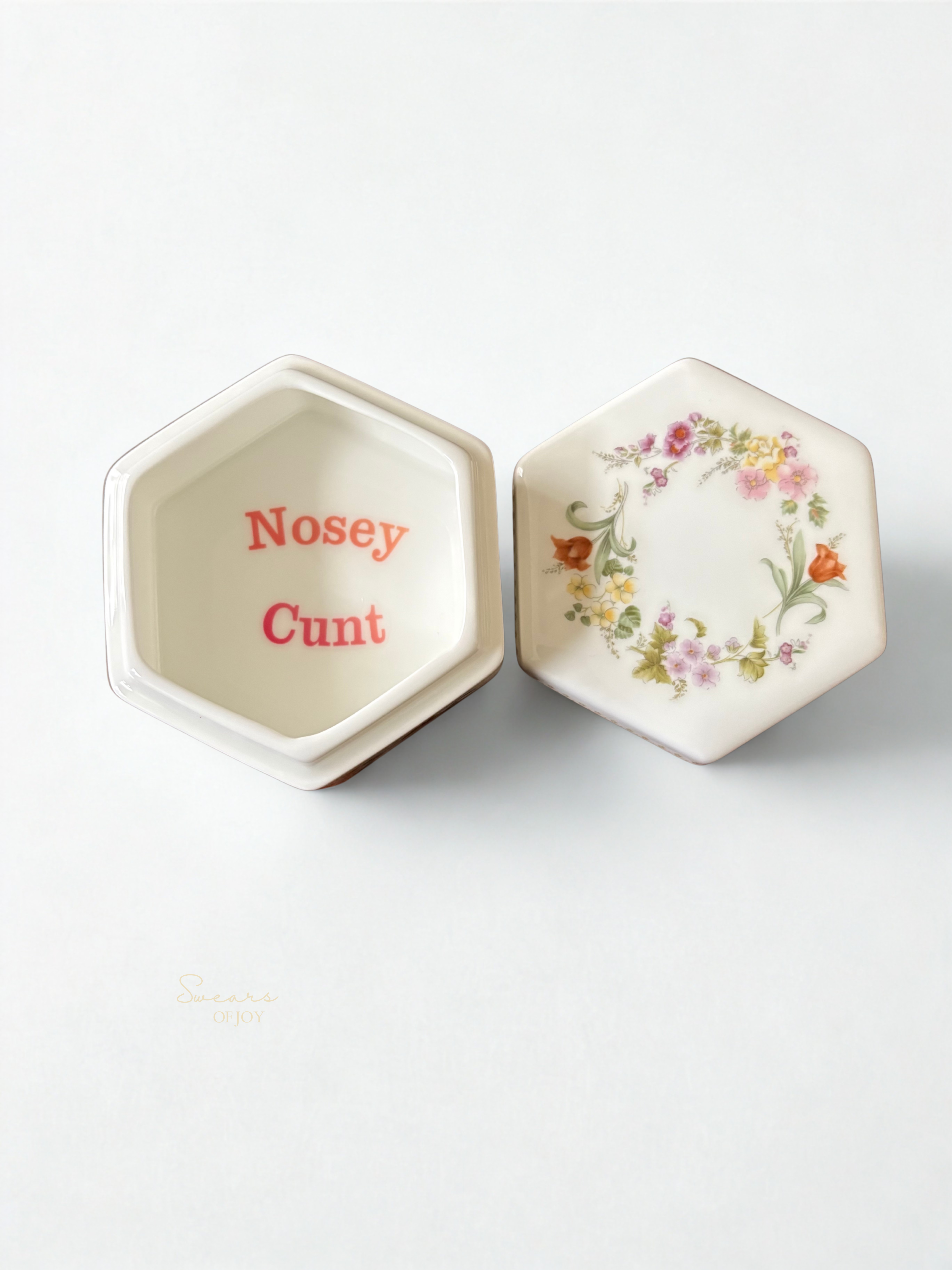 Nosey Cunt - Vintage Trinket Pot
