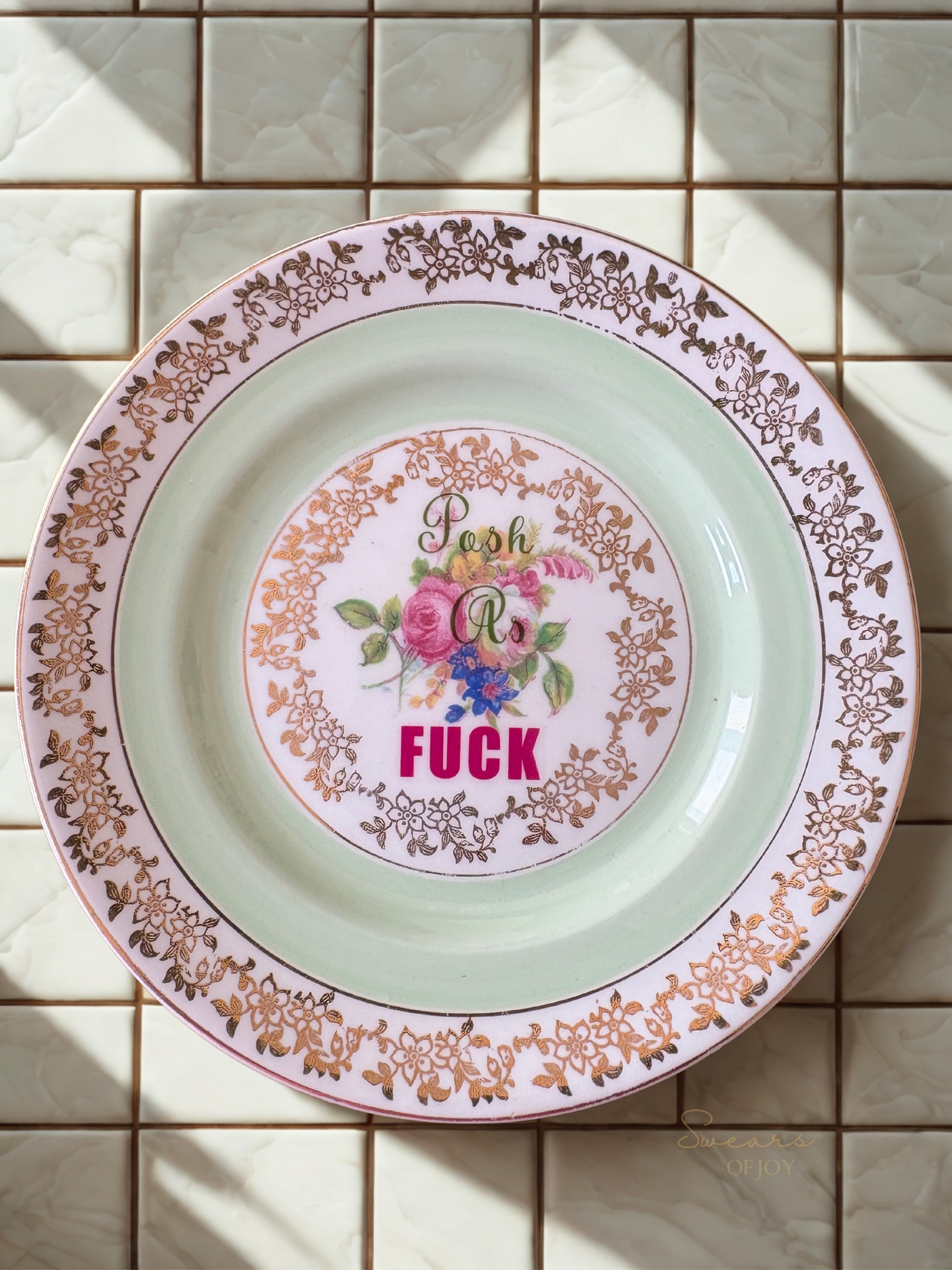 Posh As - Vintage China Plate