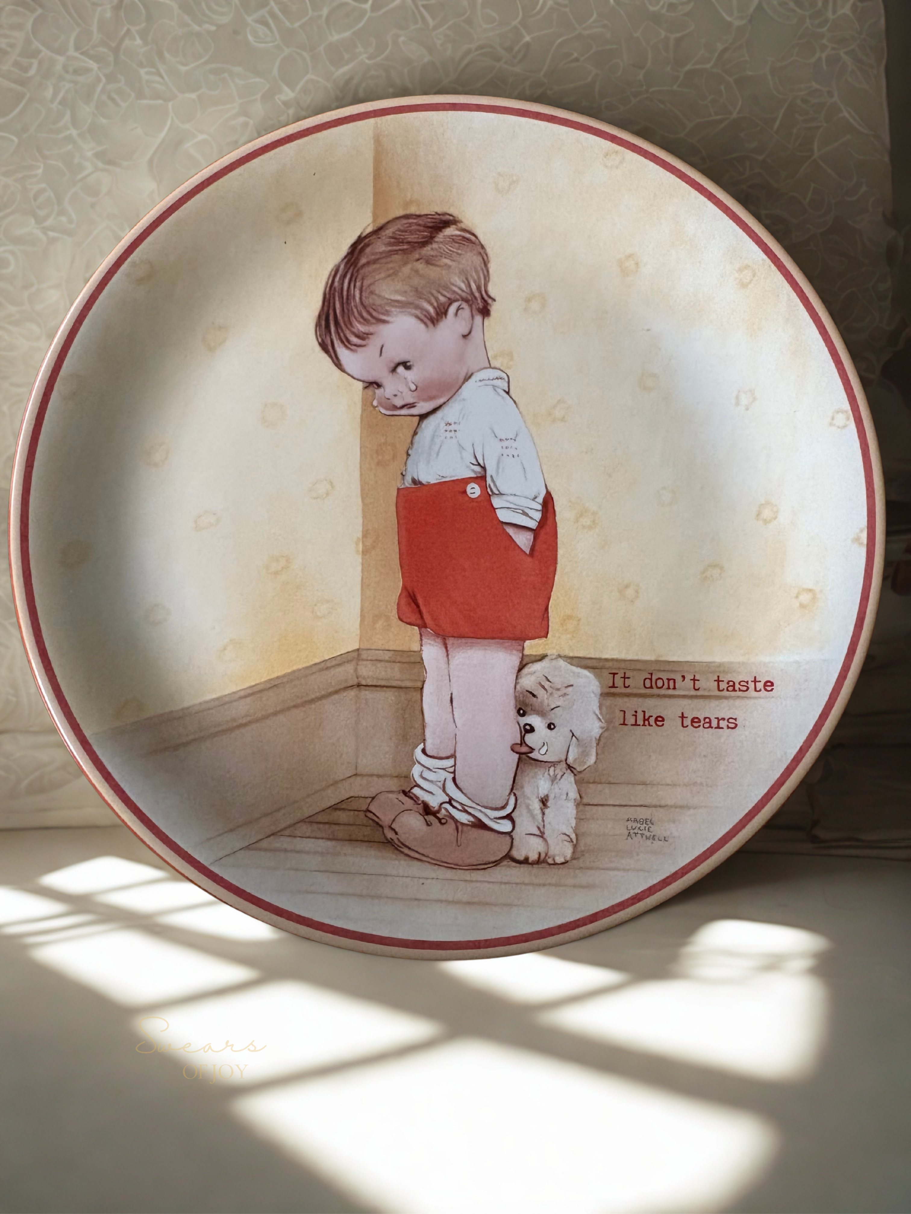 It don't taste - Vintage Picture Plate