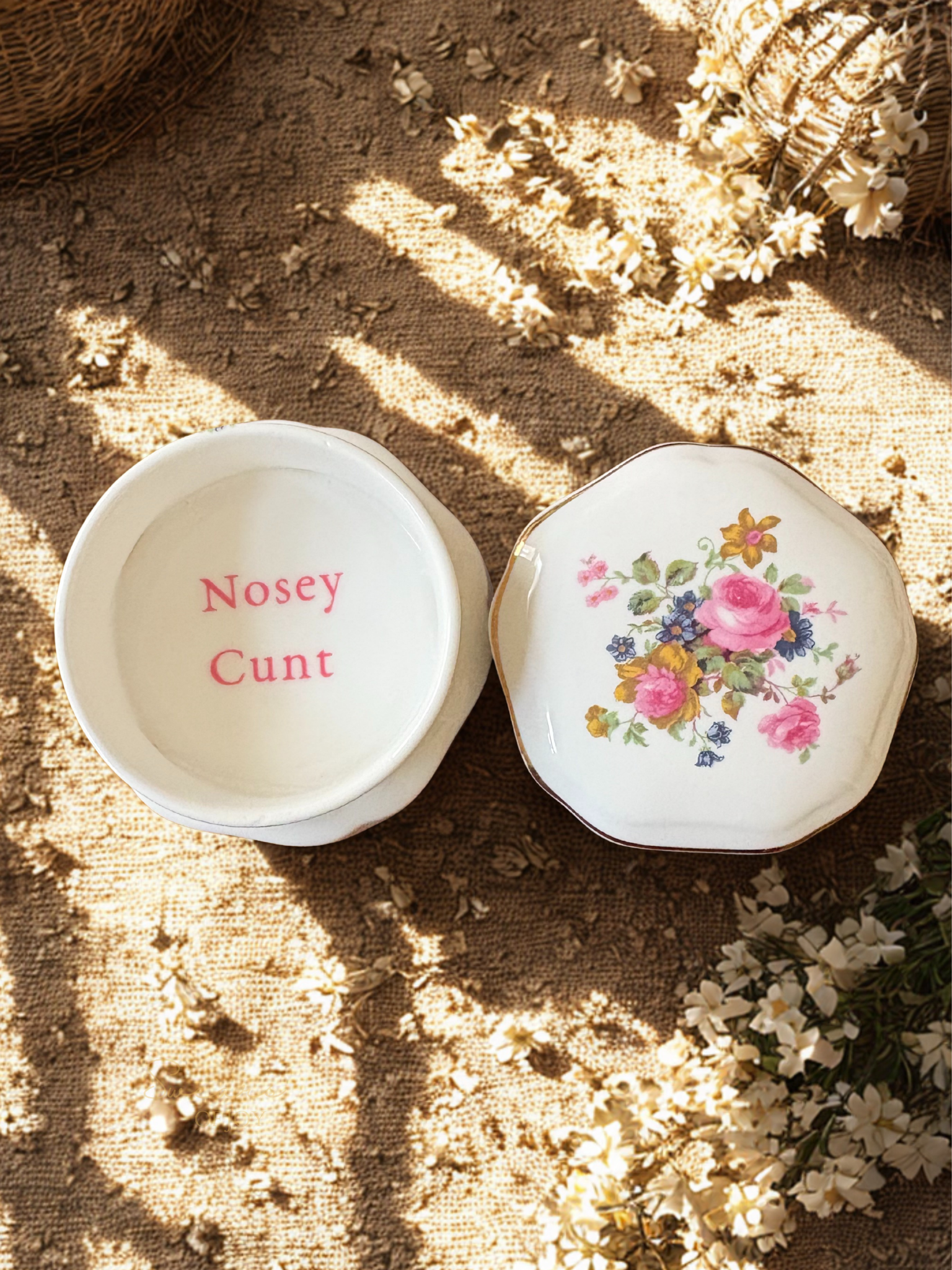 Nosey Cunt - Vintage Trinket Pot