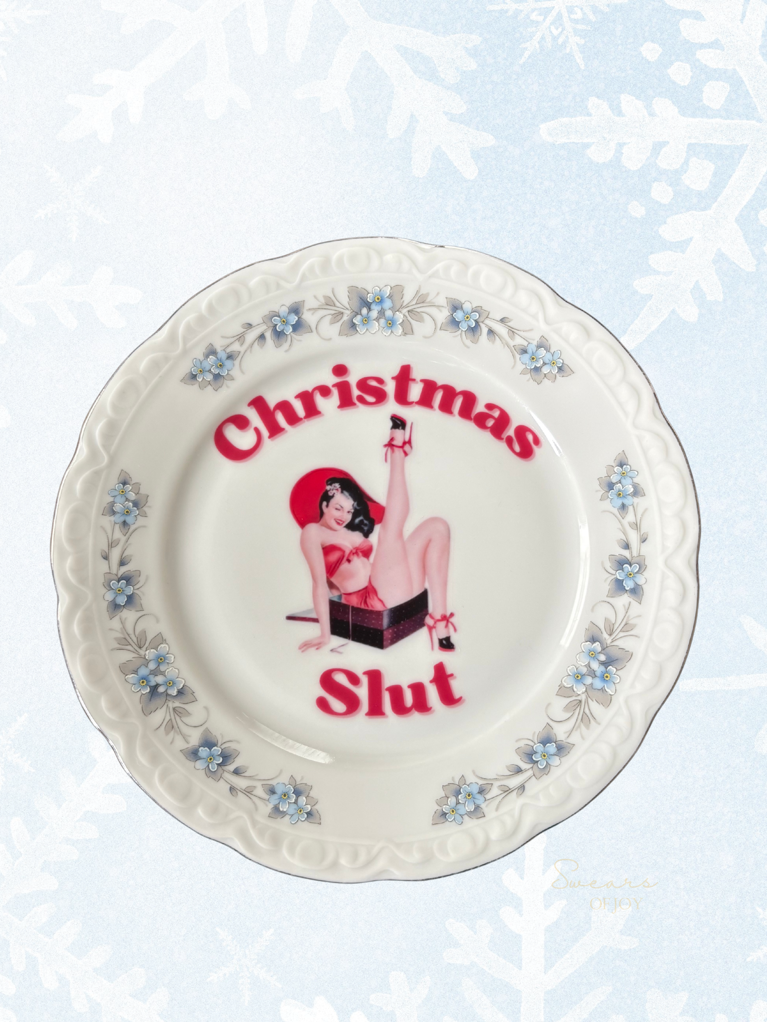 Christmas Slut - Vintage China Plate