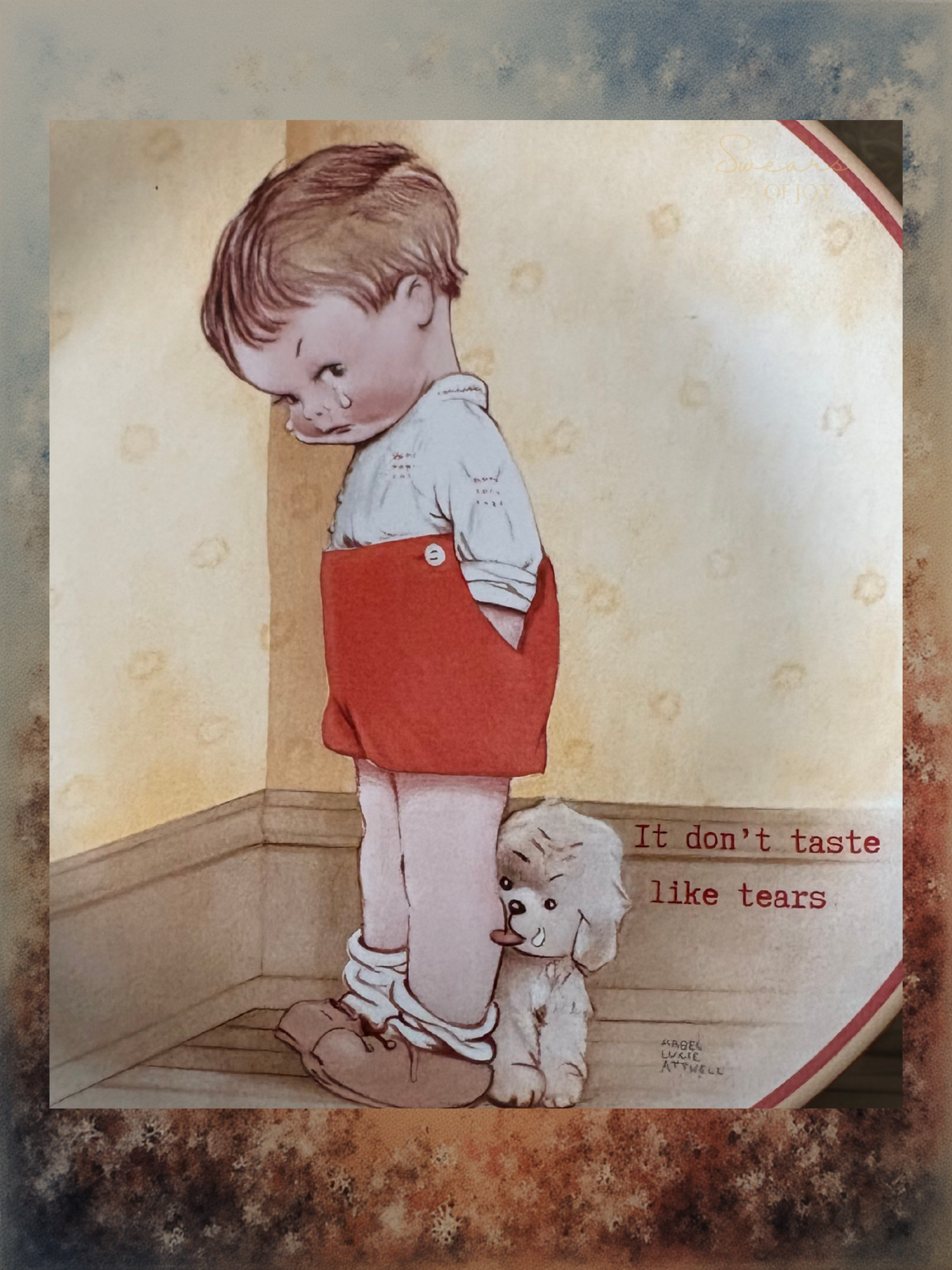 It don't taste - Vintage Picture Plate