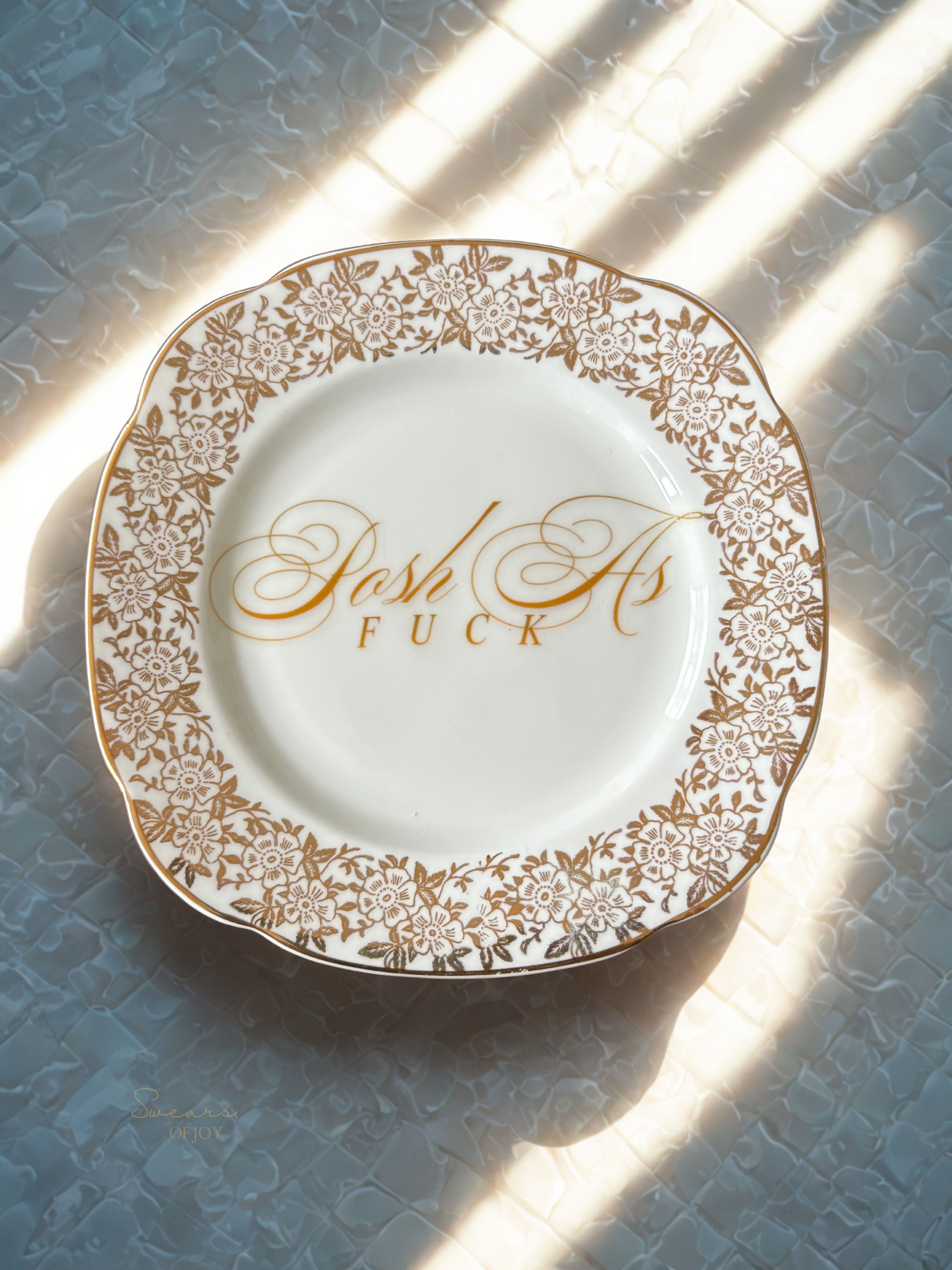Posh As Fuck - Vintage China Plate
