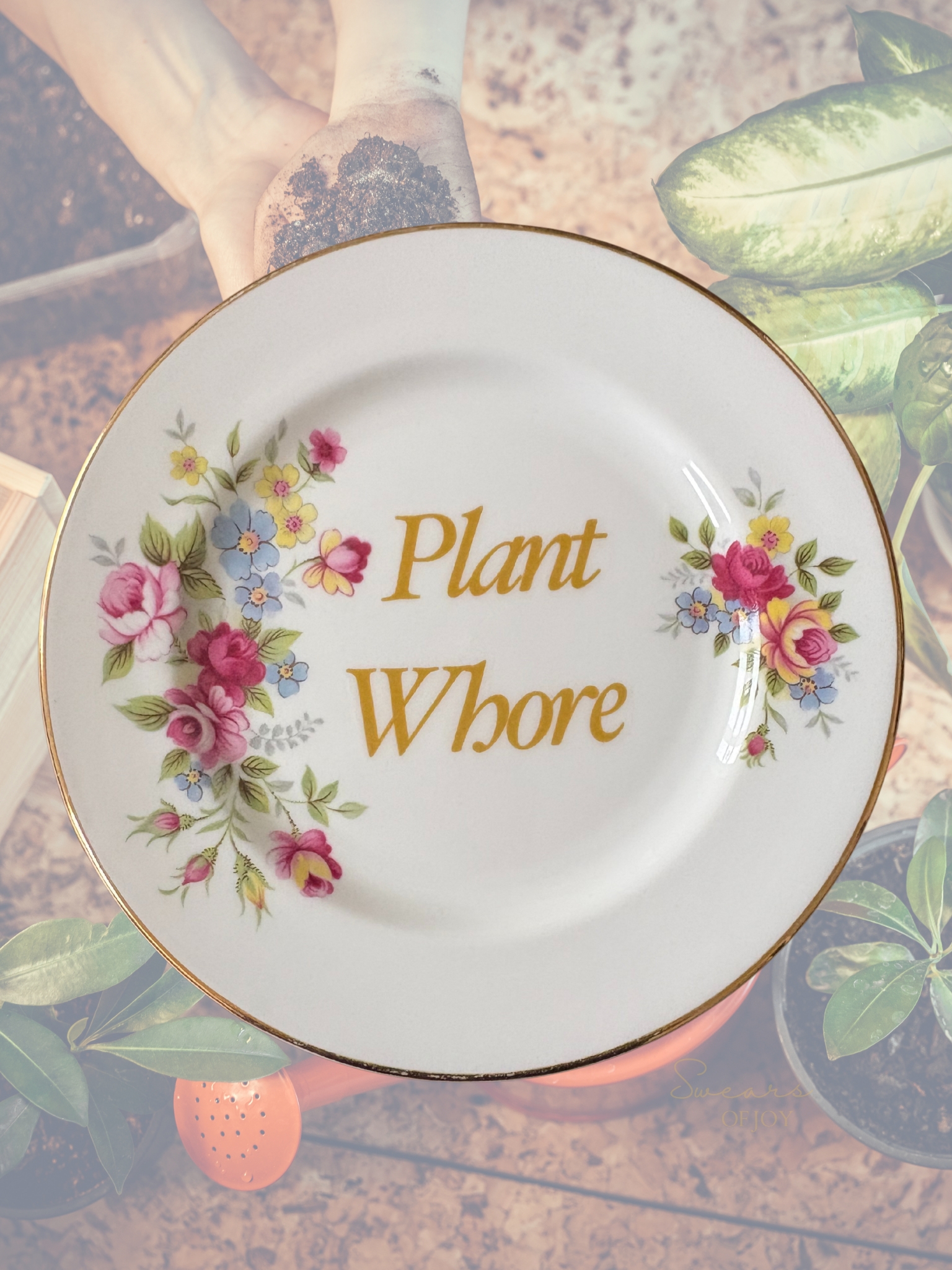 Plant Whore - Vintage China Plate
