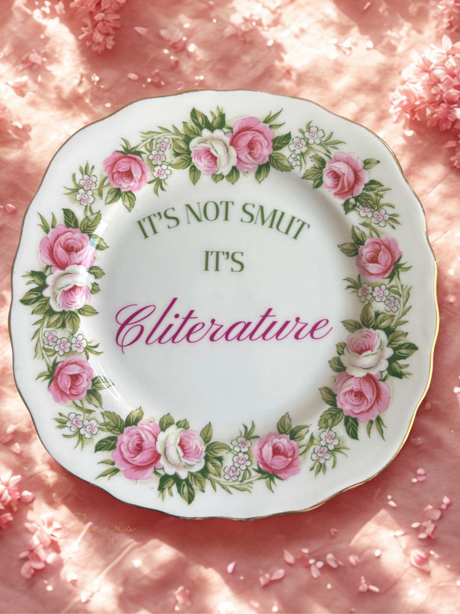 It's Not Smut - Vintage China Plate
