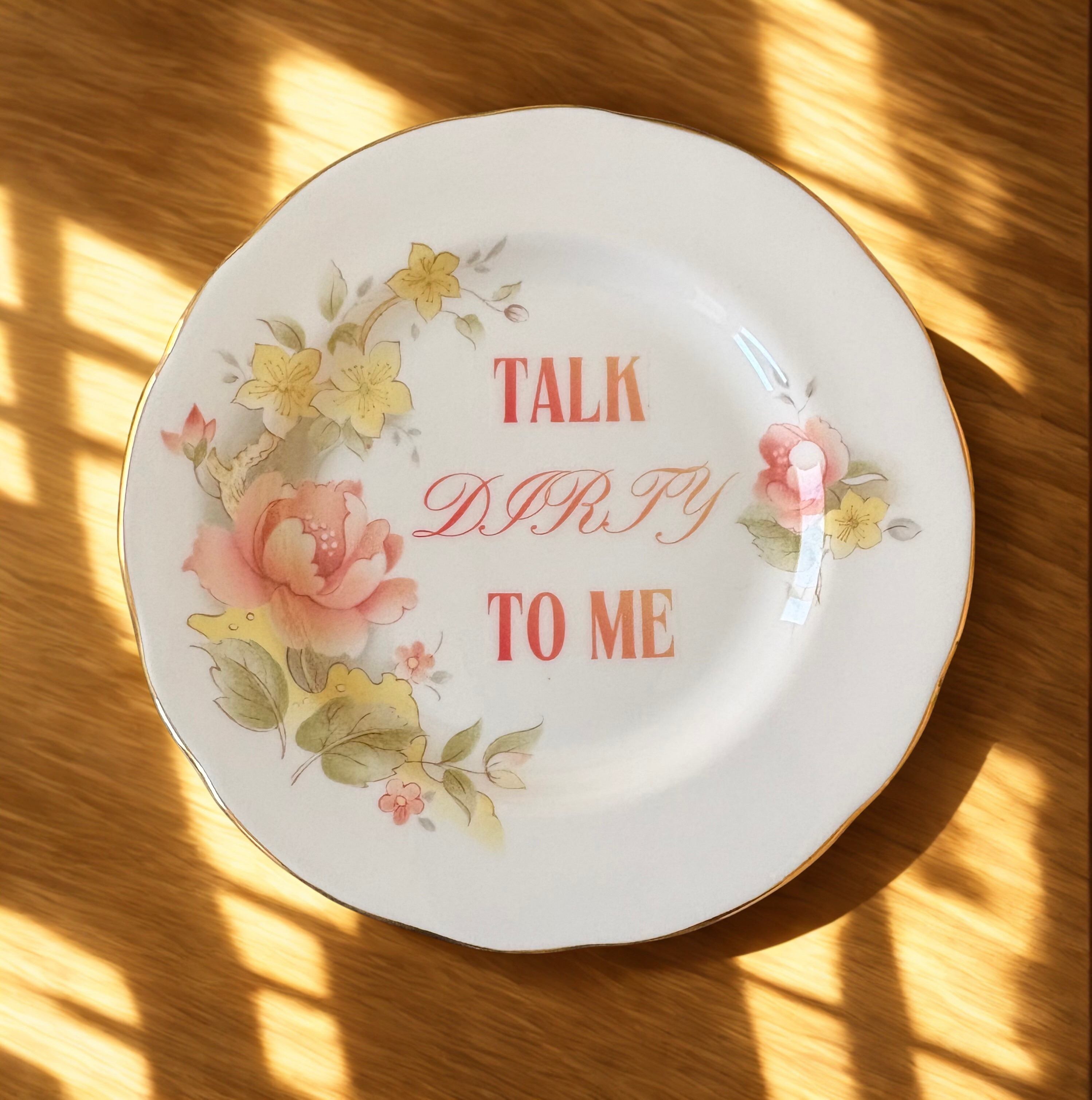 Talk Dirty To Me - Vintage China Plate