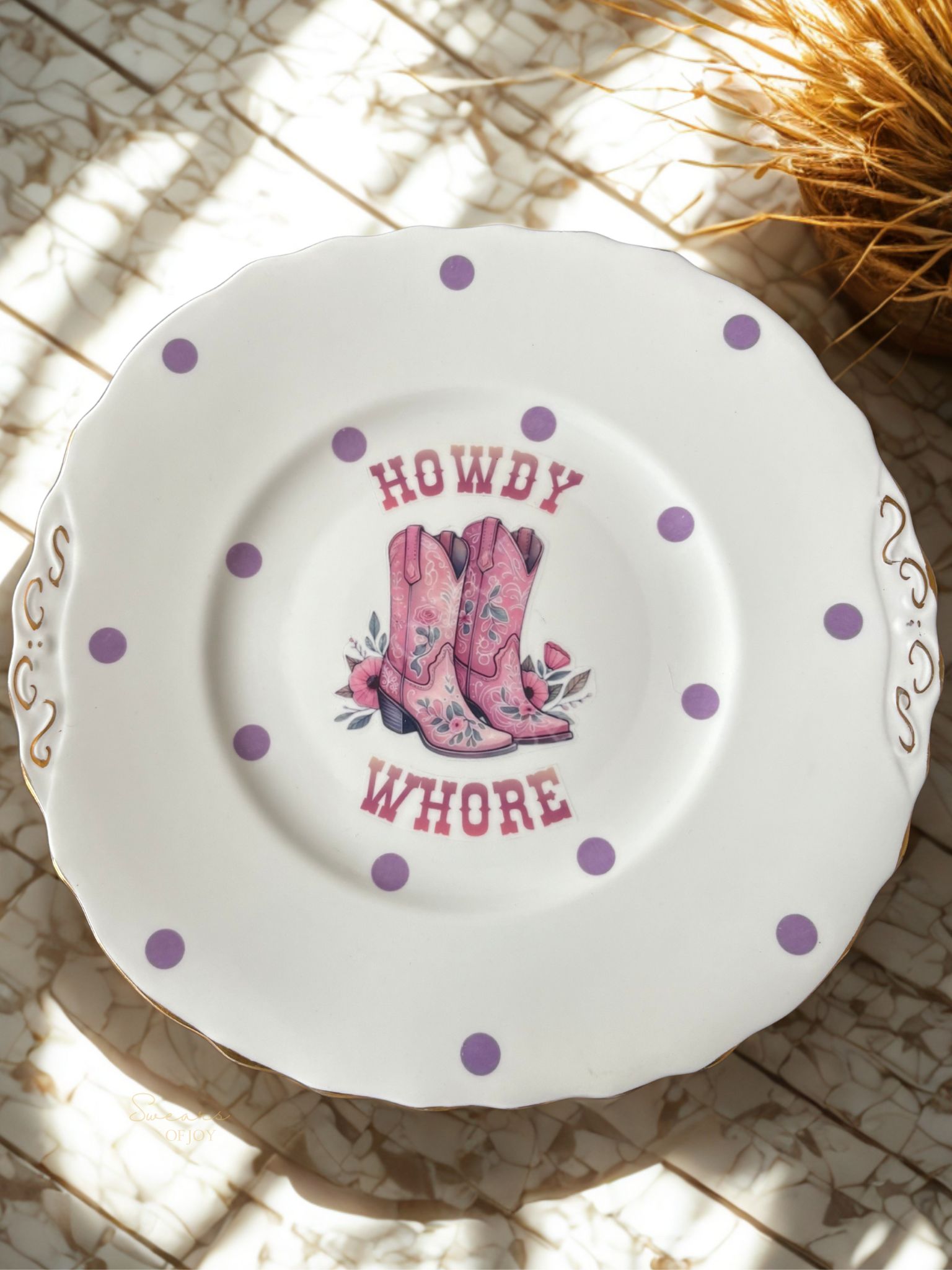 Howdy Whore - Vintage China Plate