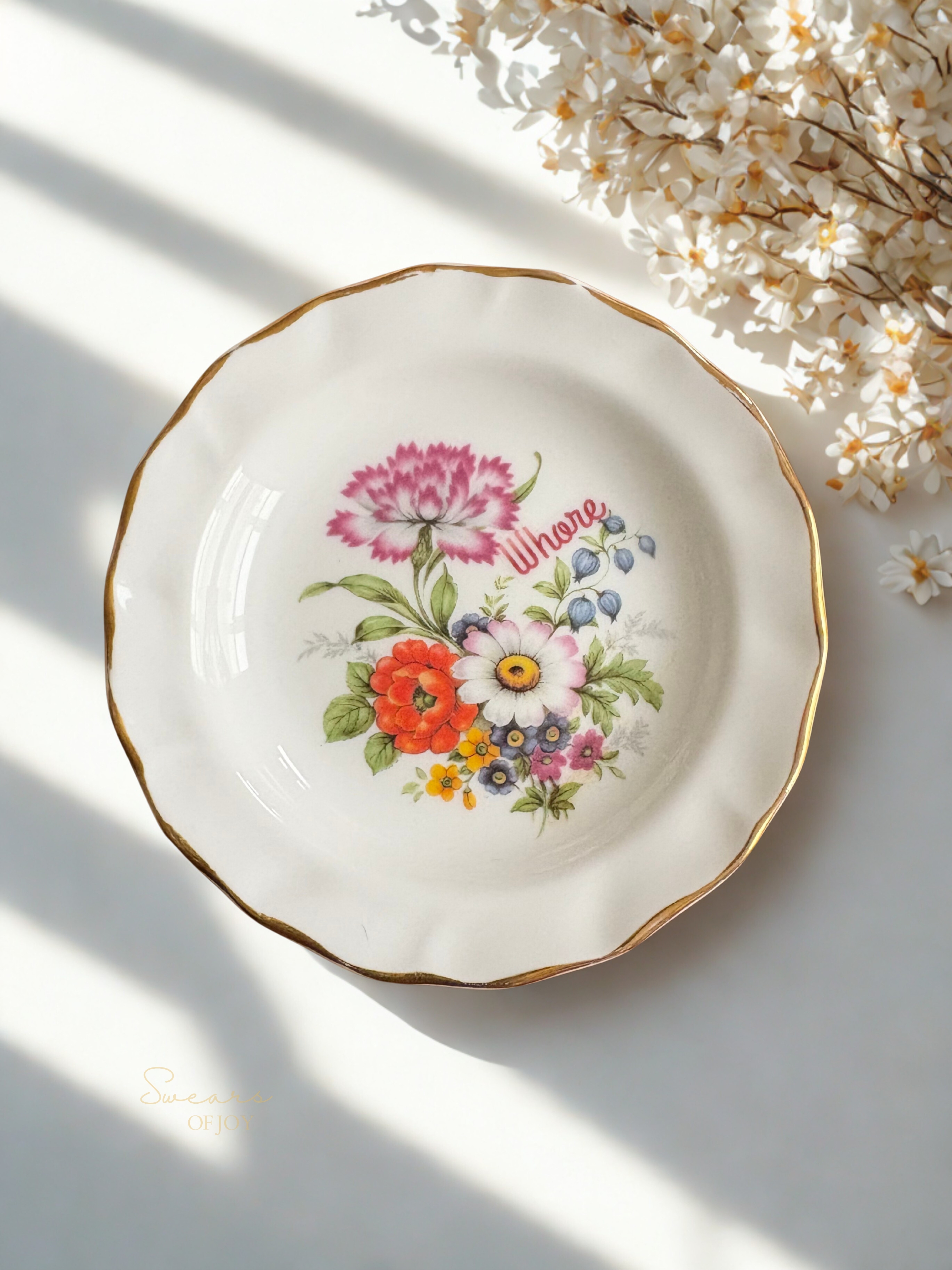 Whore - Vintage Trinket Plate