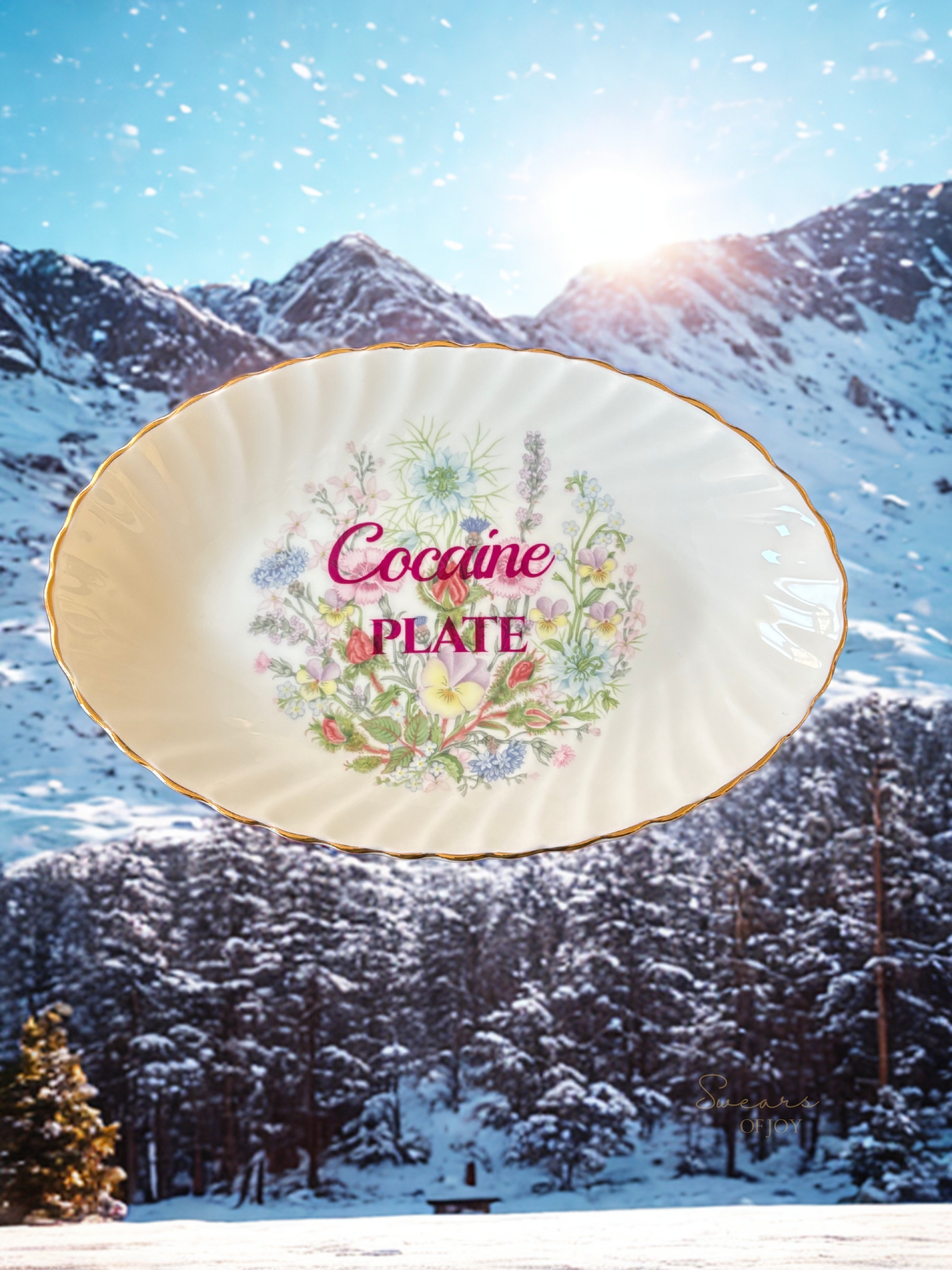 Cocaine Plate - Vintage Trinket Plate