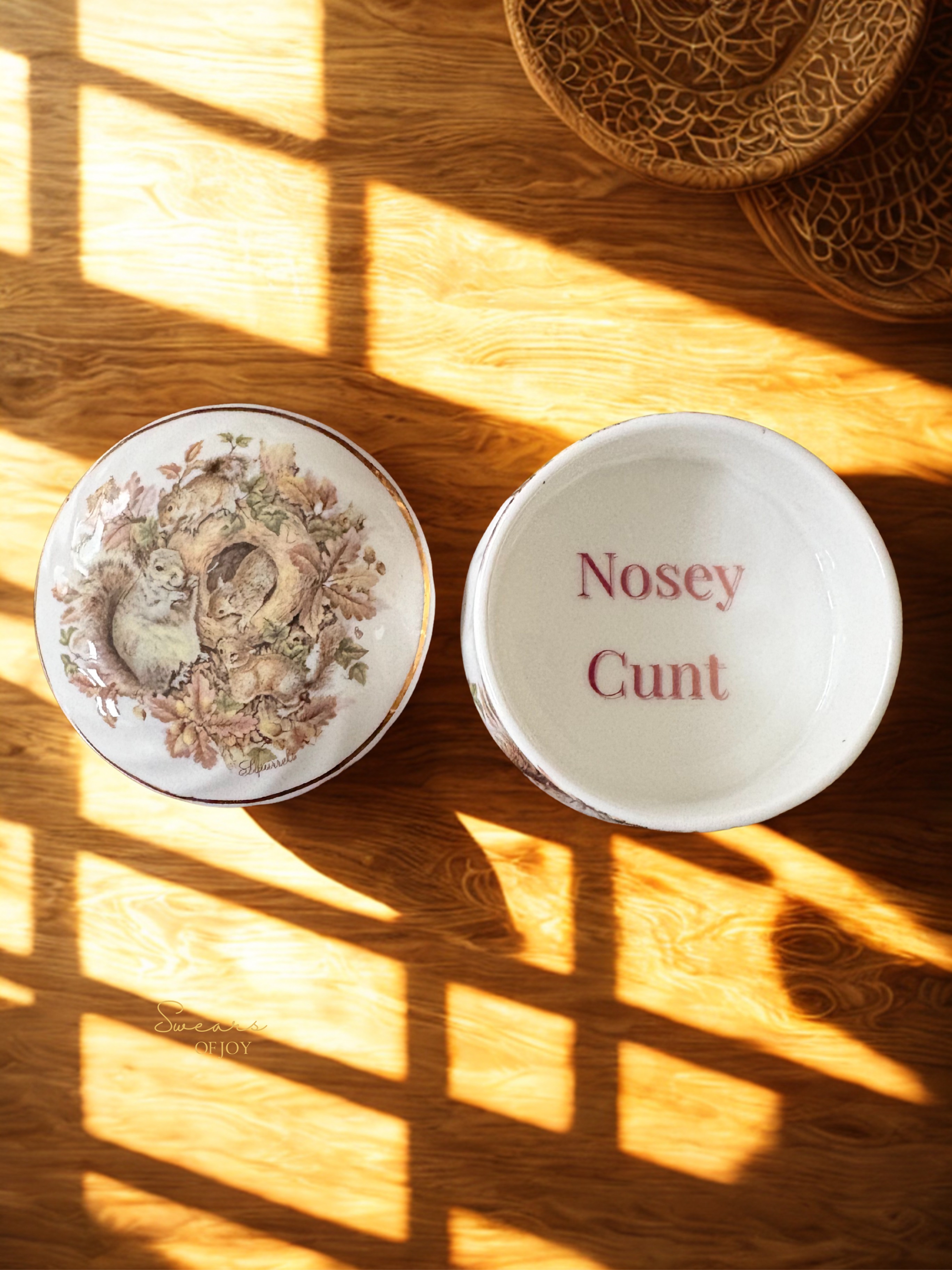 Nosey Cunt - Vintage Trinket Pot
