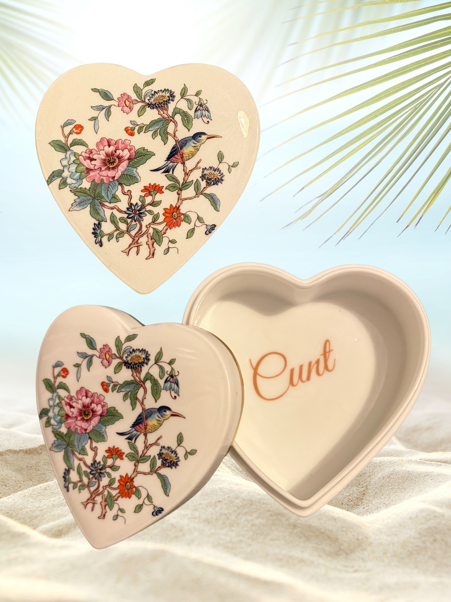 Cunt - Heart Shaped Trinket Pot