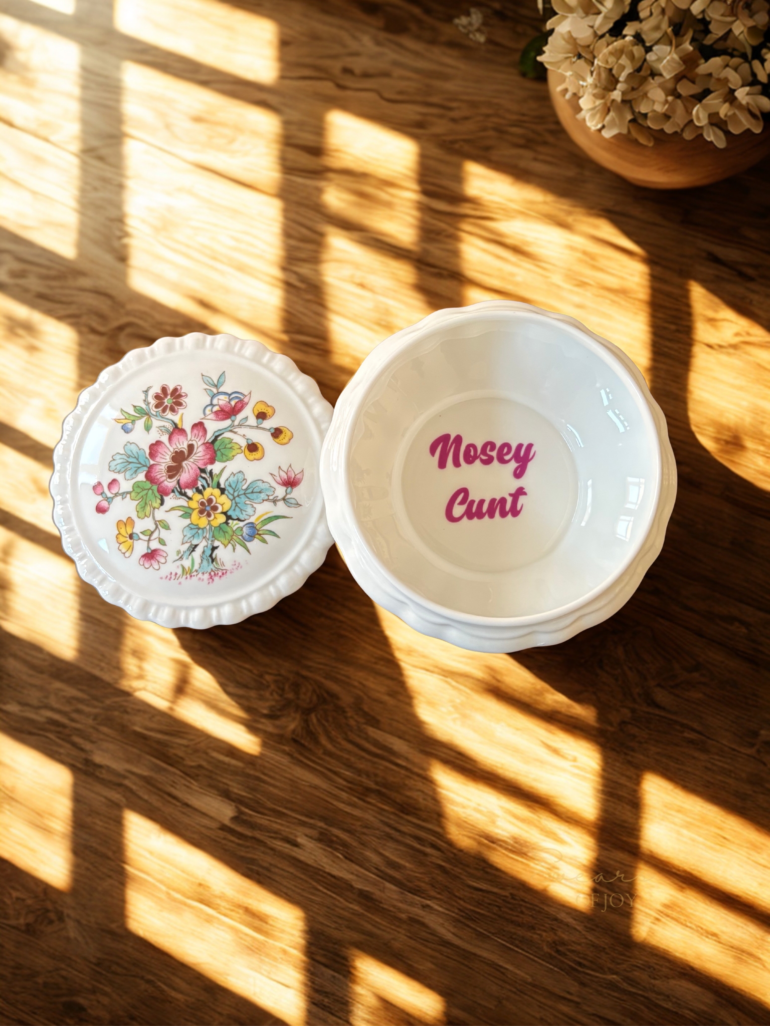Nosey Cunt - Vintage Trinket Pot