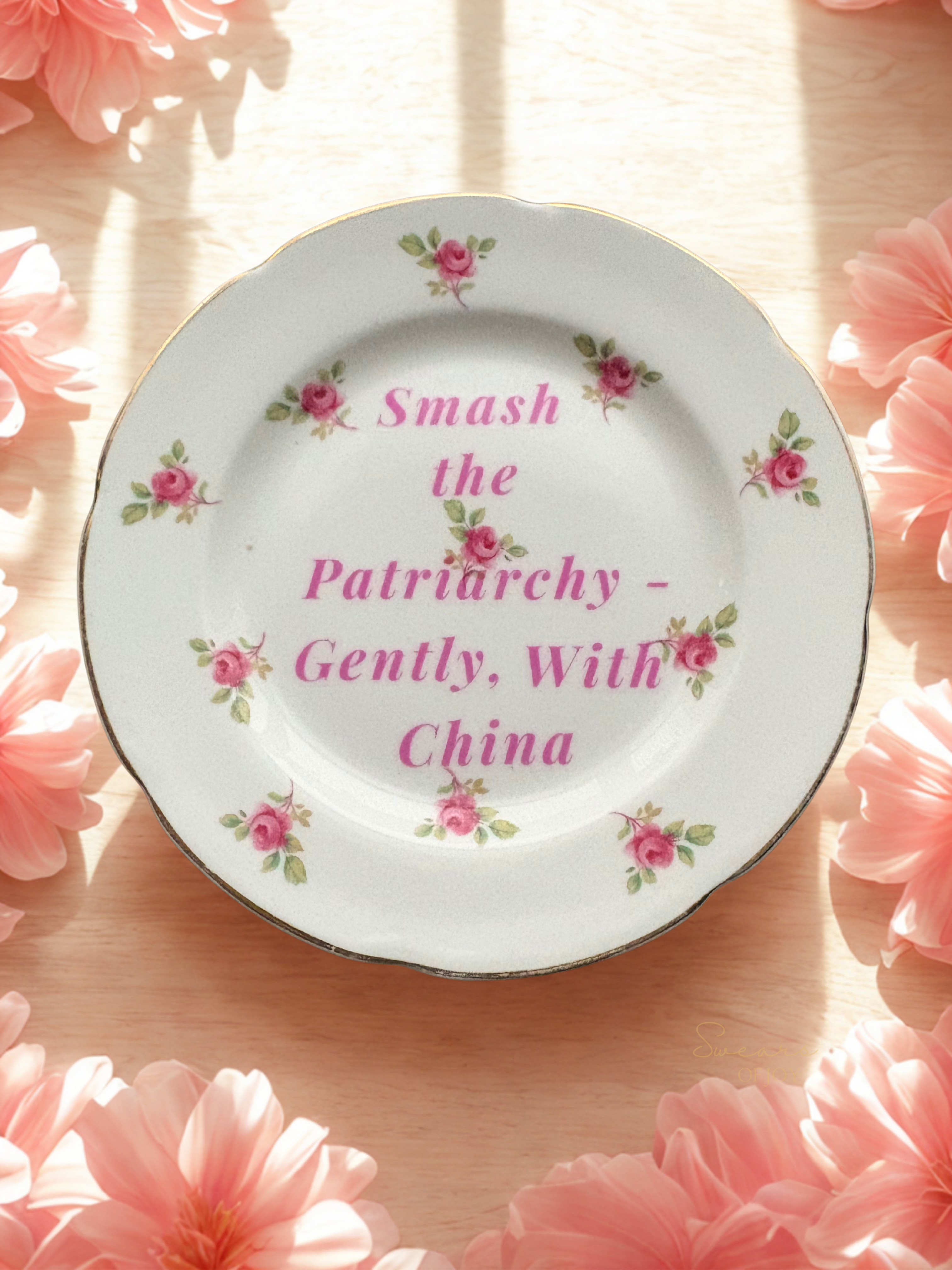 Smash the Patriarchy - Vintage China Plate