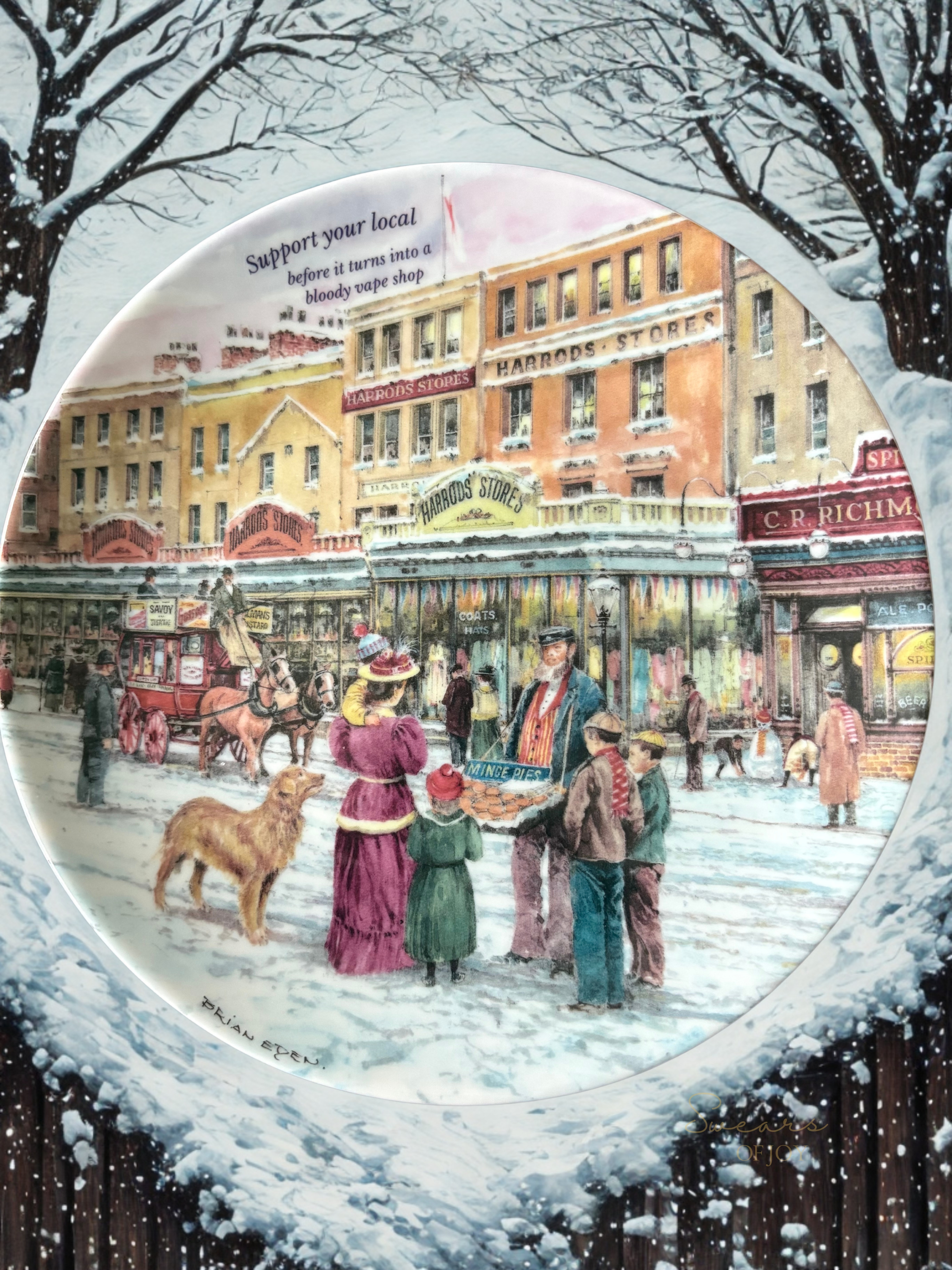 Support Your Local - Vintage Picture Plate