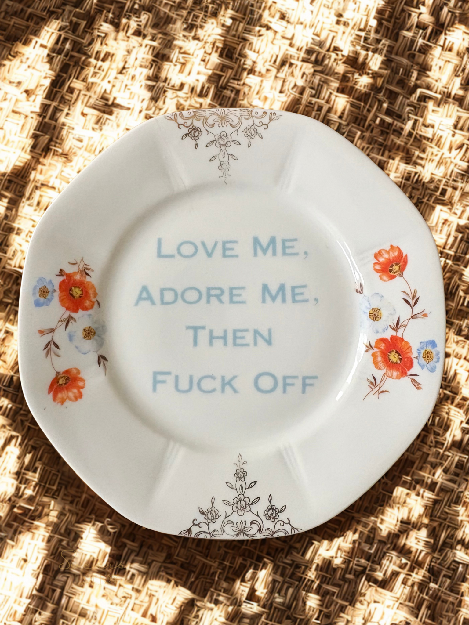 Love Me, Adore Me - Vintage China Plate