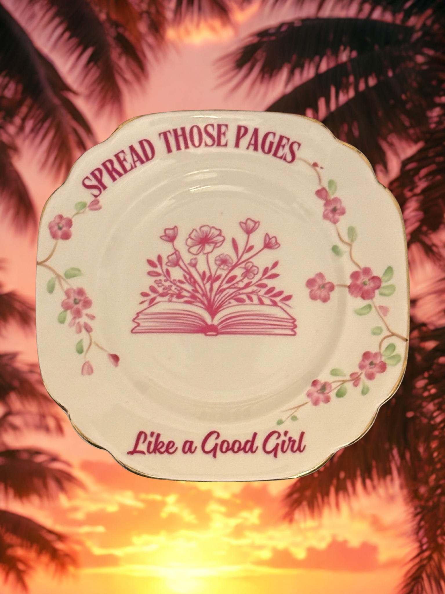 Spread those pages - Vintage China Plate