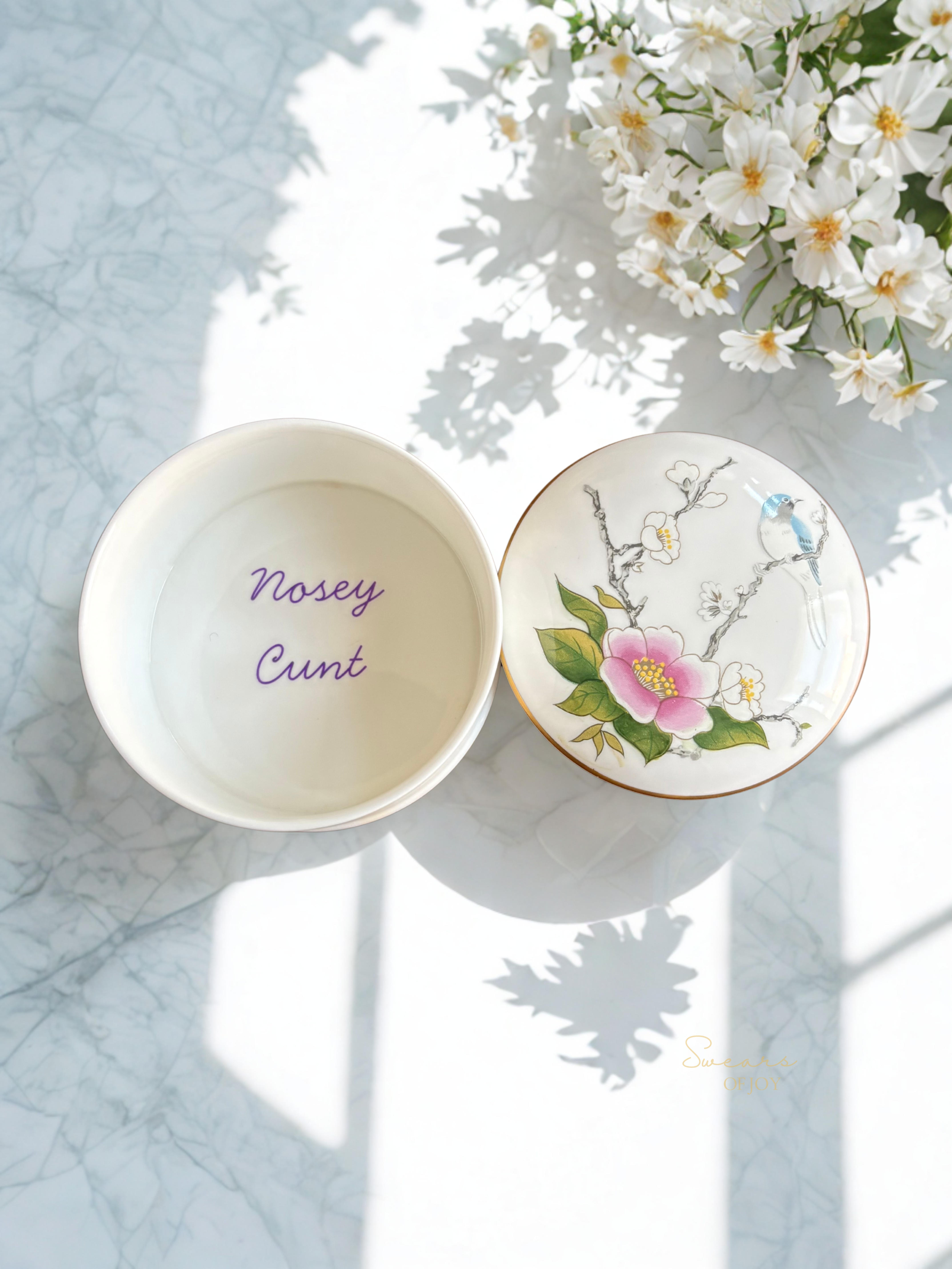 Nosey Cunt - Vintage Trinket Pot